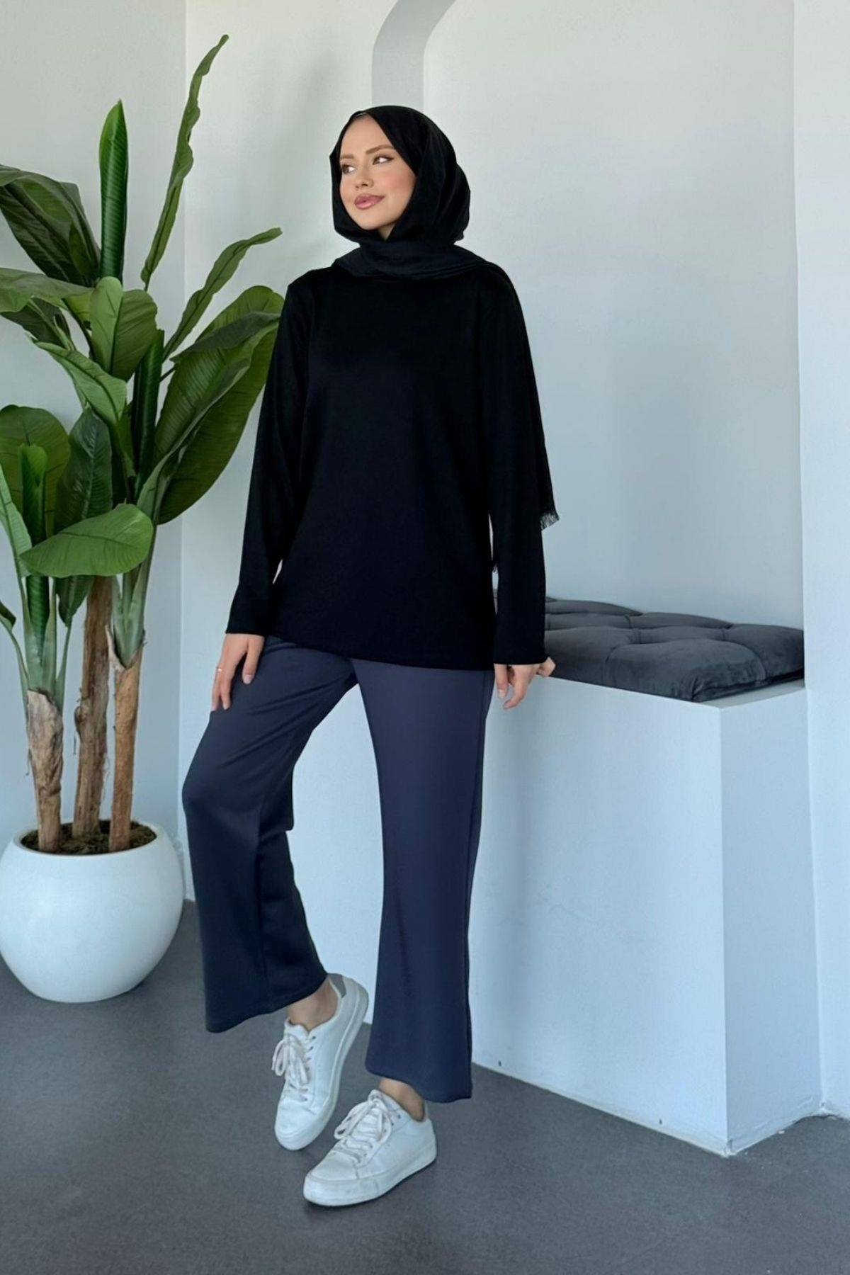 Pamuklu Uzun Kollu İçlik Siyah, Fiyatları Pamuklu Uzun Kollu İçlik Siyah-  Haza Moda 