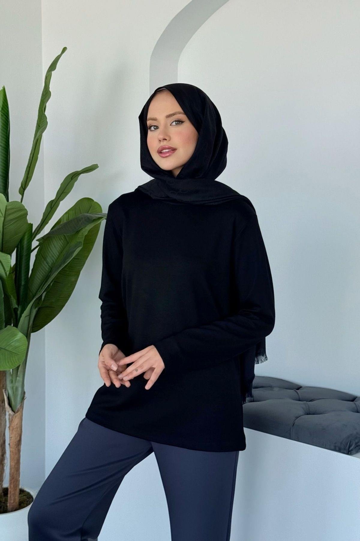 Pamuklu Uzun Kollu İçlik Siyah, Fiyatları Pamuklu Uzun Kollu İçlik Siyah-  Haza Moda 