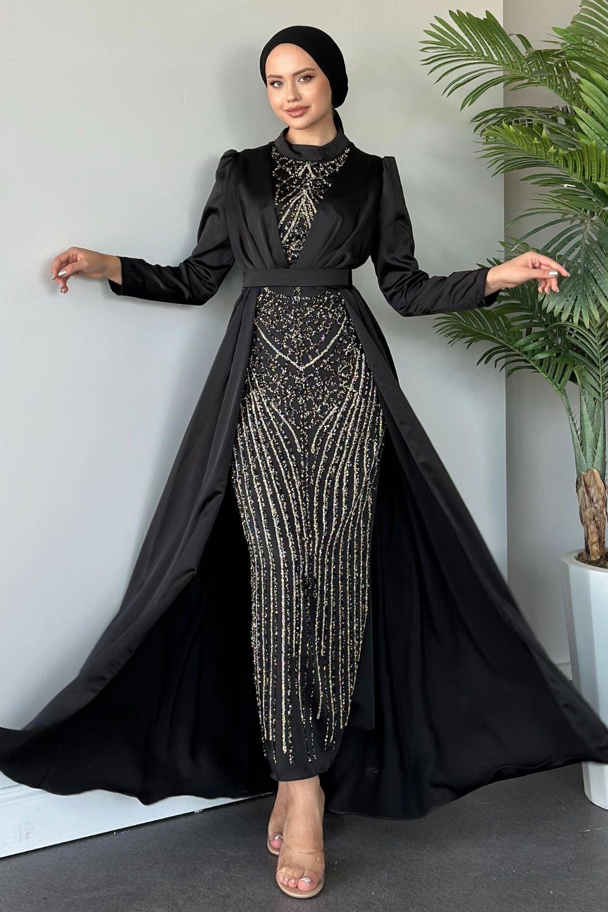 Pelerinli Abiye Siyah, Fiyatları 