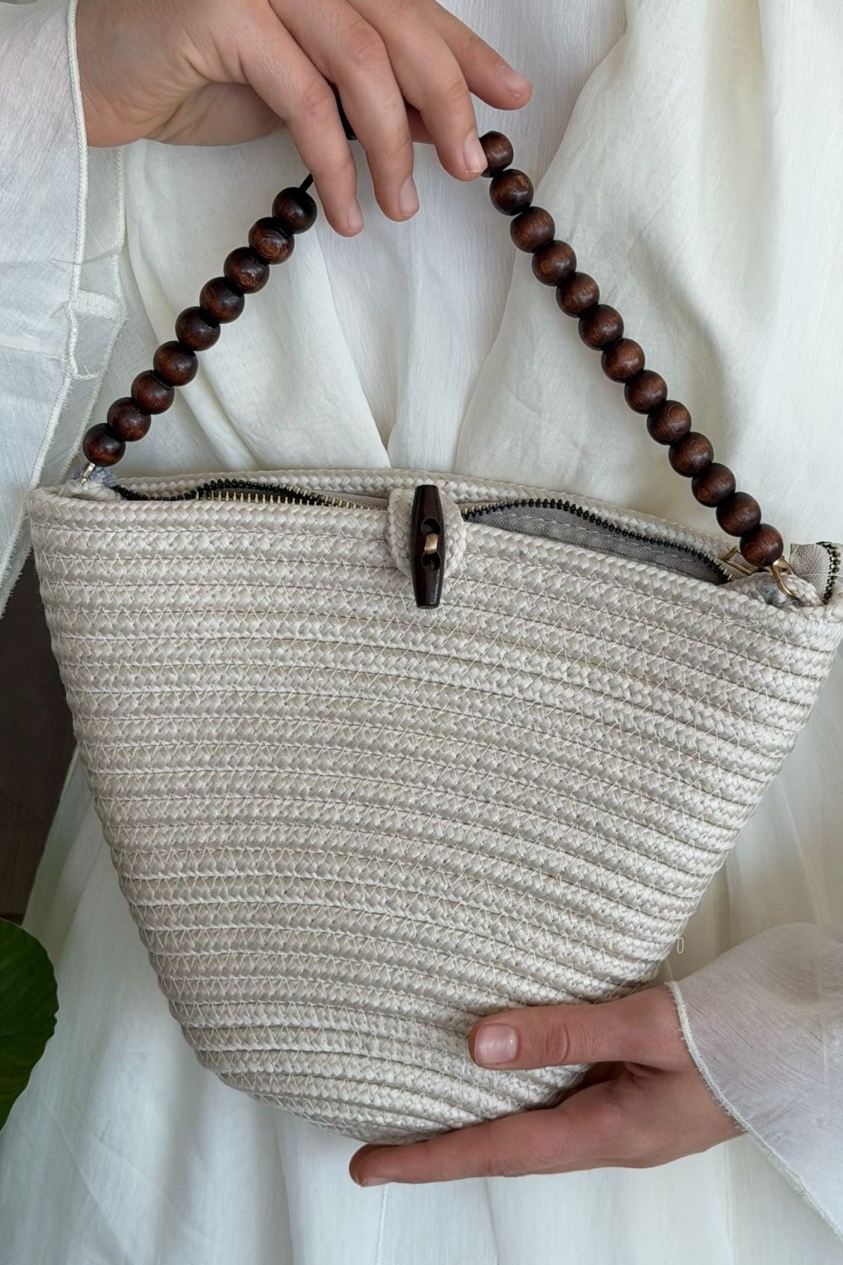 Piccolo Handmade Boncuk Dty Çanta Ekru, Fiyatları 