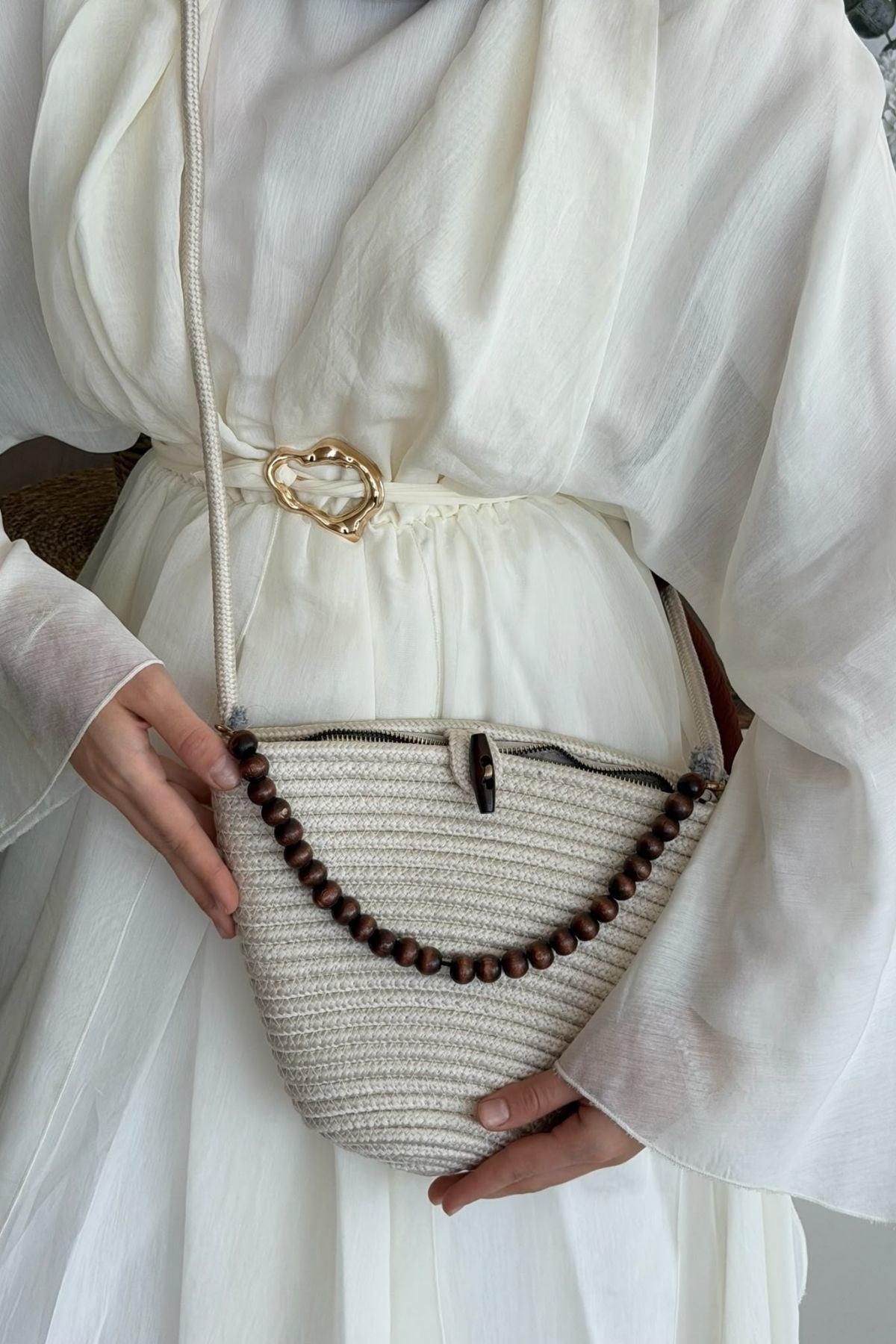 Piccolo Handmade Boncuk Dty Çanta Ekru, Fiyatları 