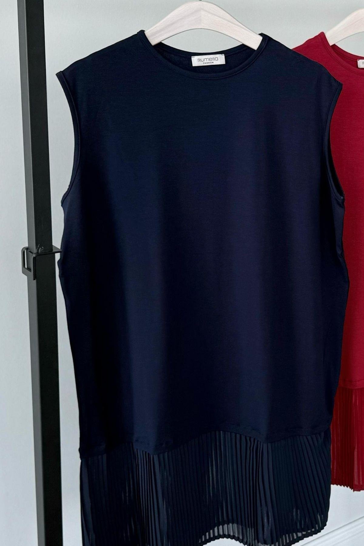 Piliseli İçlik Lacivert, Fiyatları Piliseli İçlik Lacivert -  Haza Moda 