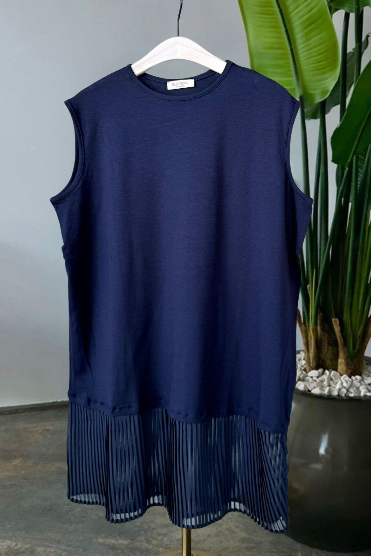 Piliseli İçlik Lacivert, Fiyatları Piliseli İçlik Lacivert -  Haza Moda 