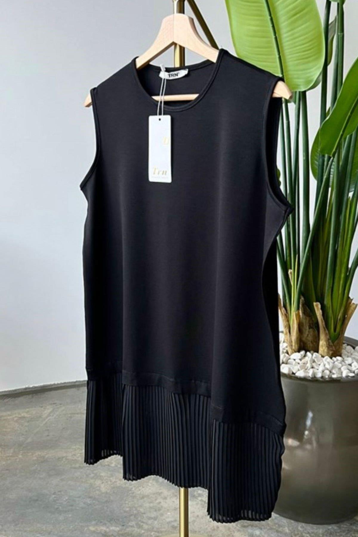 Piliseli İçlik Siyah, Fiyatları Piliseli İçlik Siyah – Haza Moda | Tesettür Giyim