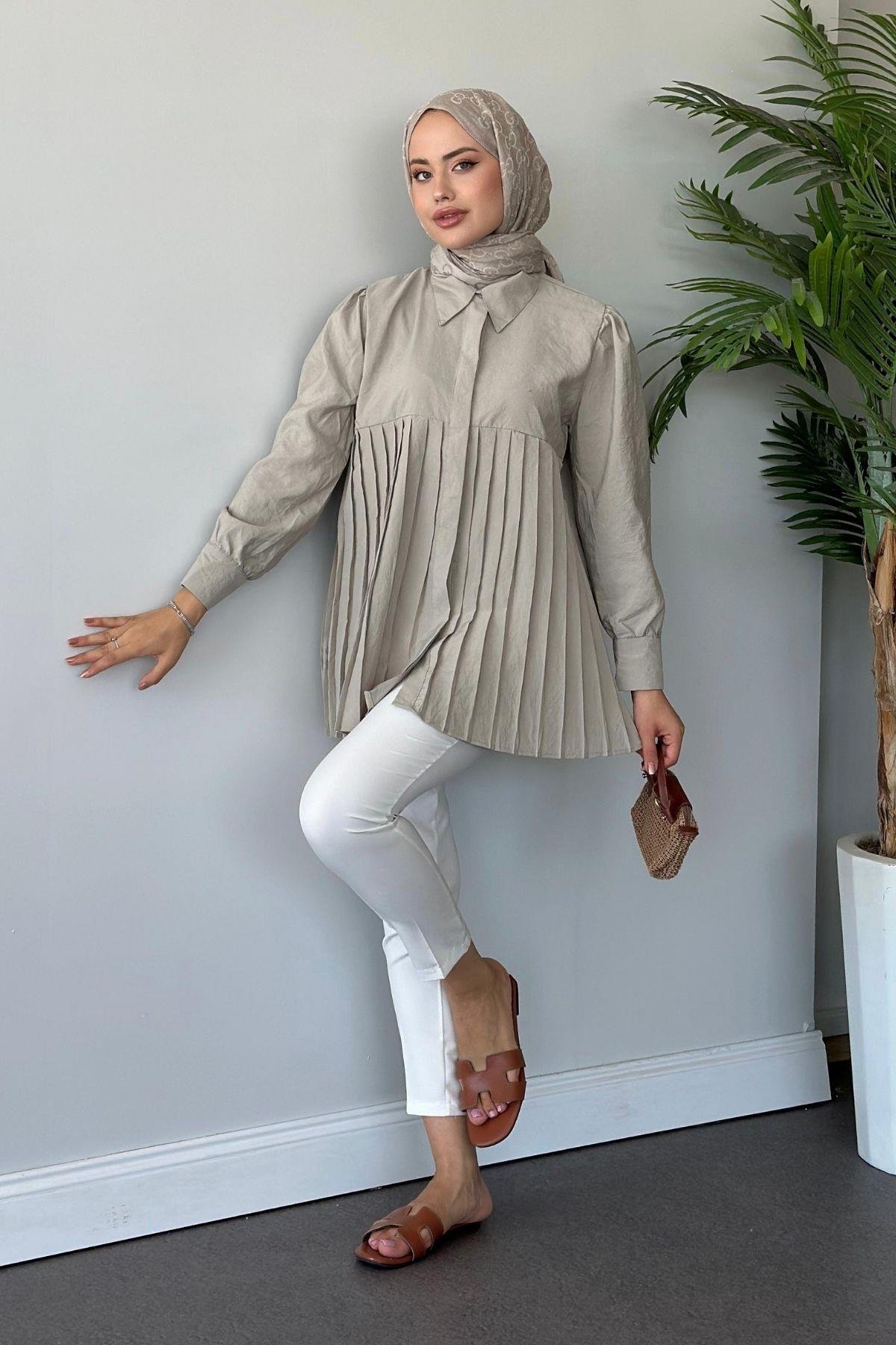 Pinterest Gömlek Bej, Fiyatları 