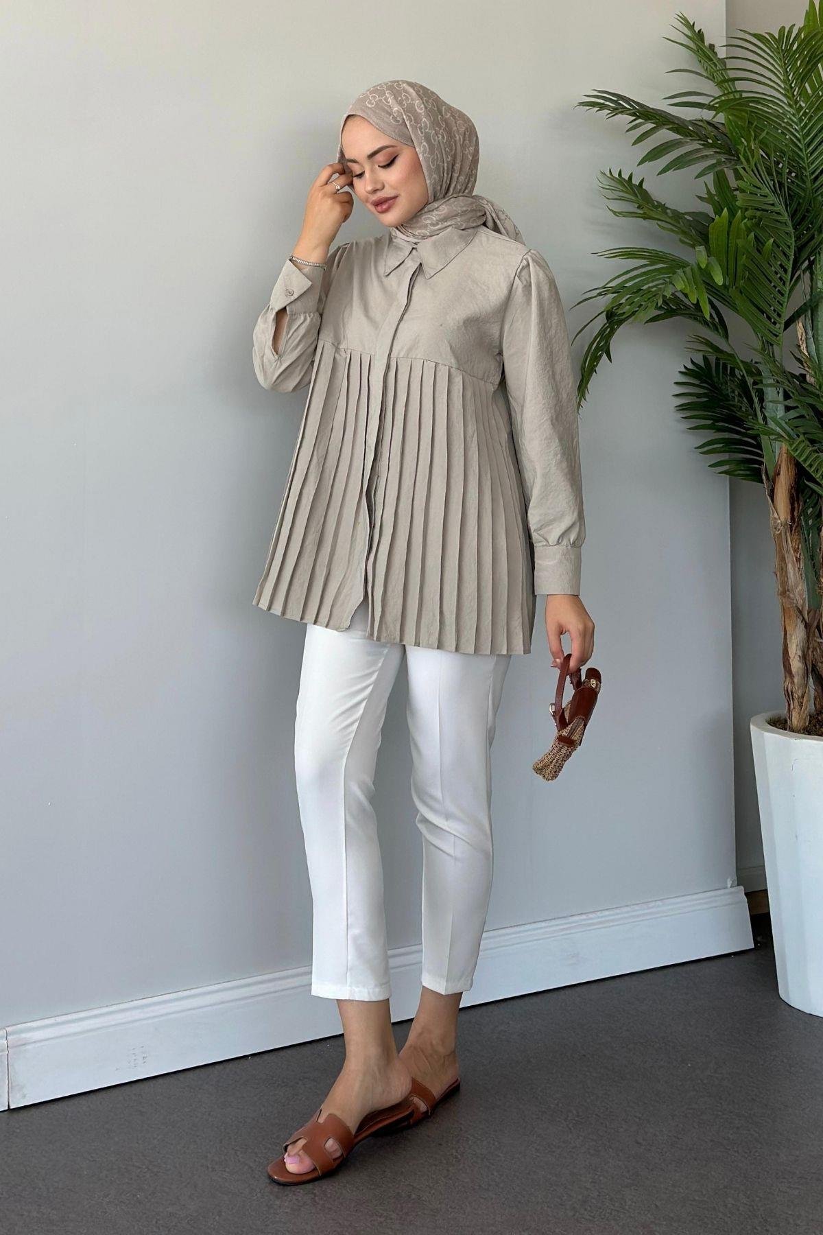 Pinterest Gömlek Bej, Fiyatları 