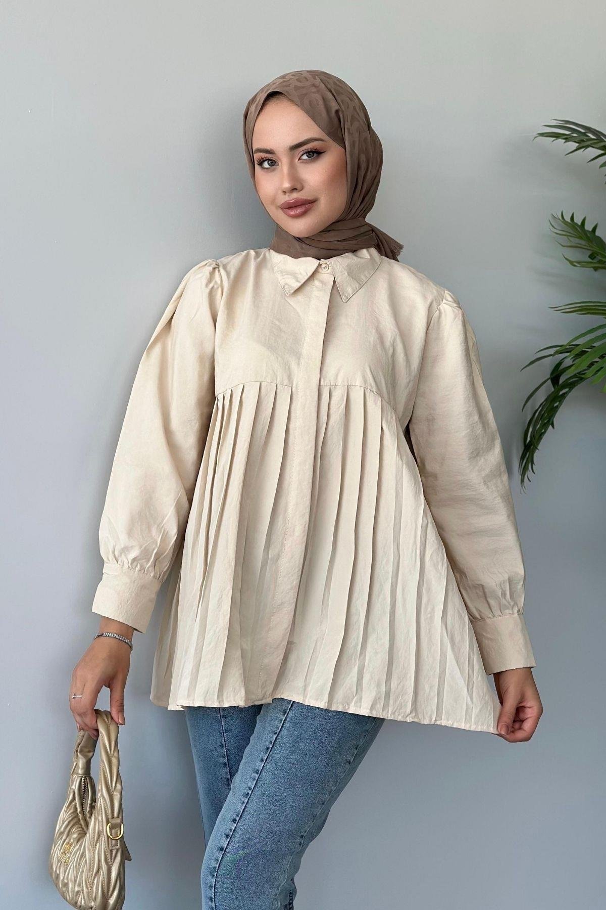 Pinterest Gömlek Krem, Fiyatları 