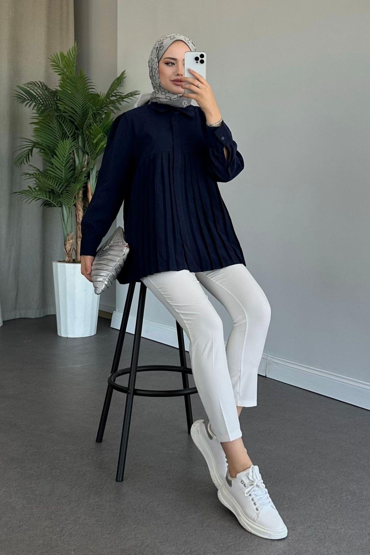 Pinterest Gömlek Lacivert, Fiyatları 