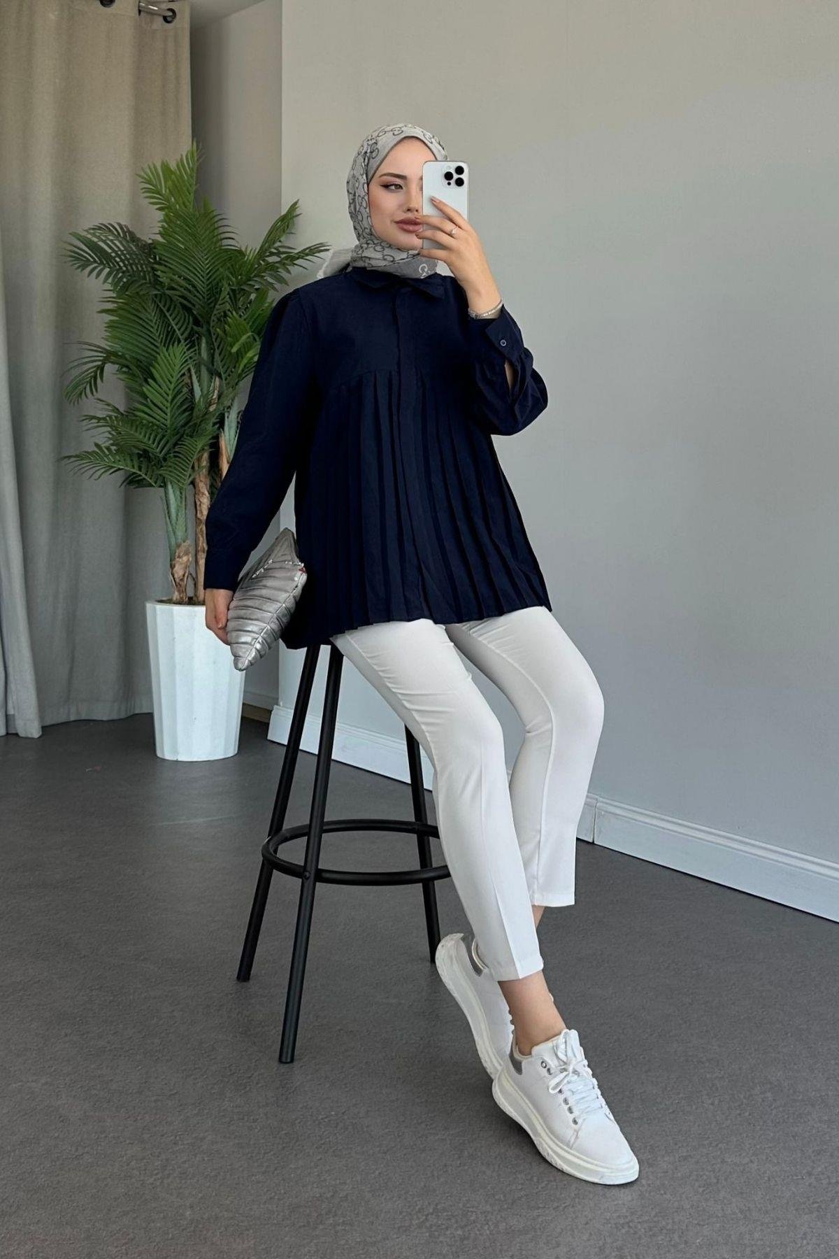 Pinterest Gömlek Lacivert, Fiyatları 