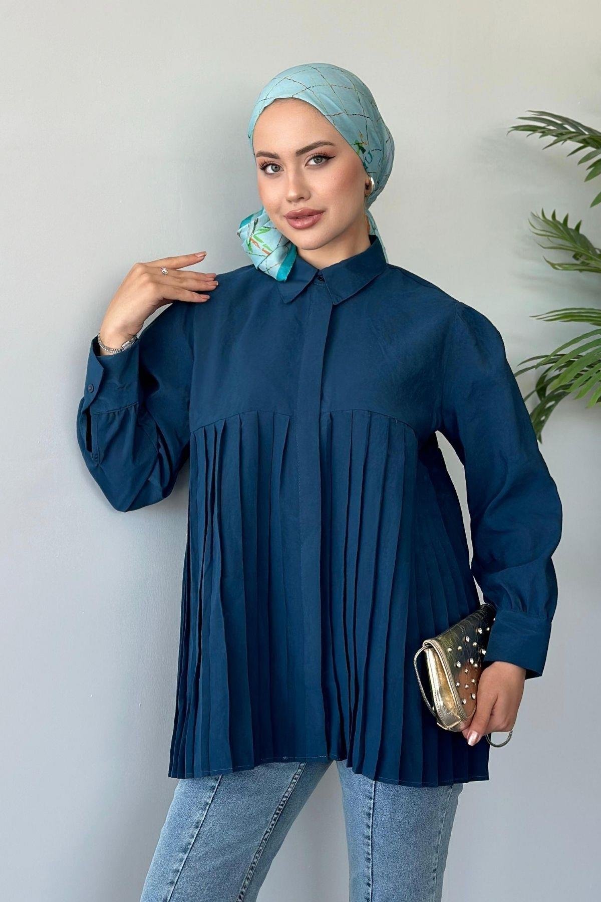 Pinterest Gömlek Mavi, Fiyatları 