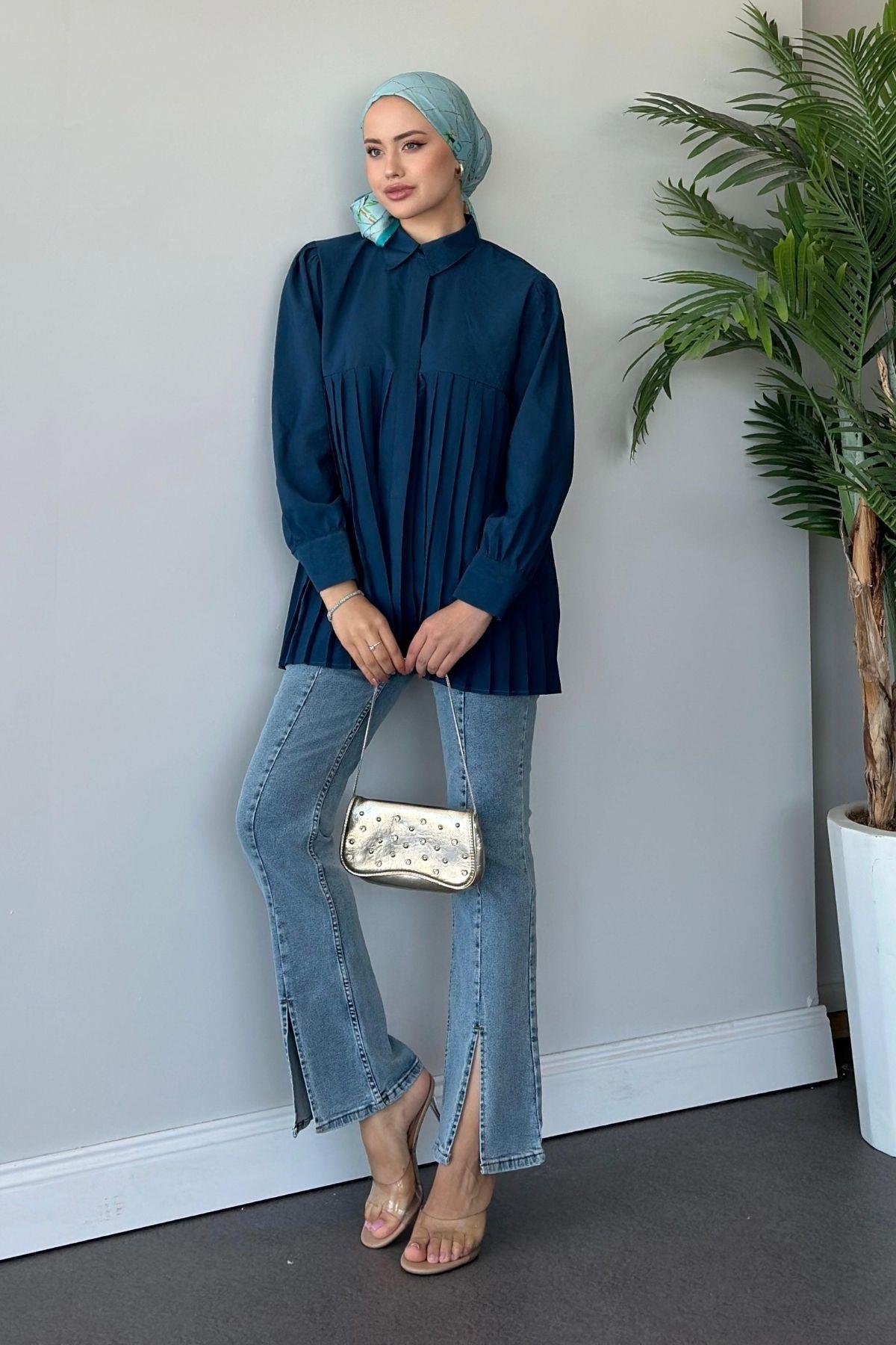 Pinterest Gömlek Mavi, Fiyatları 