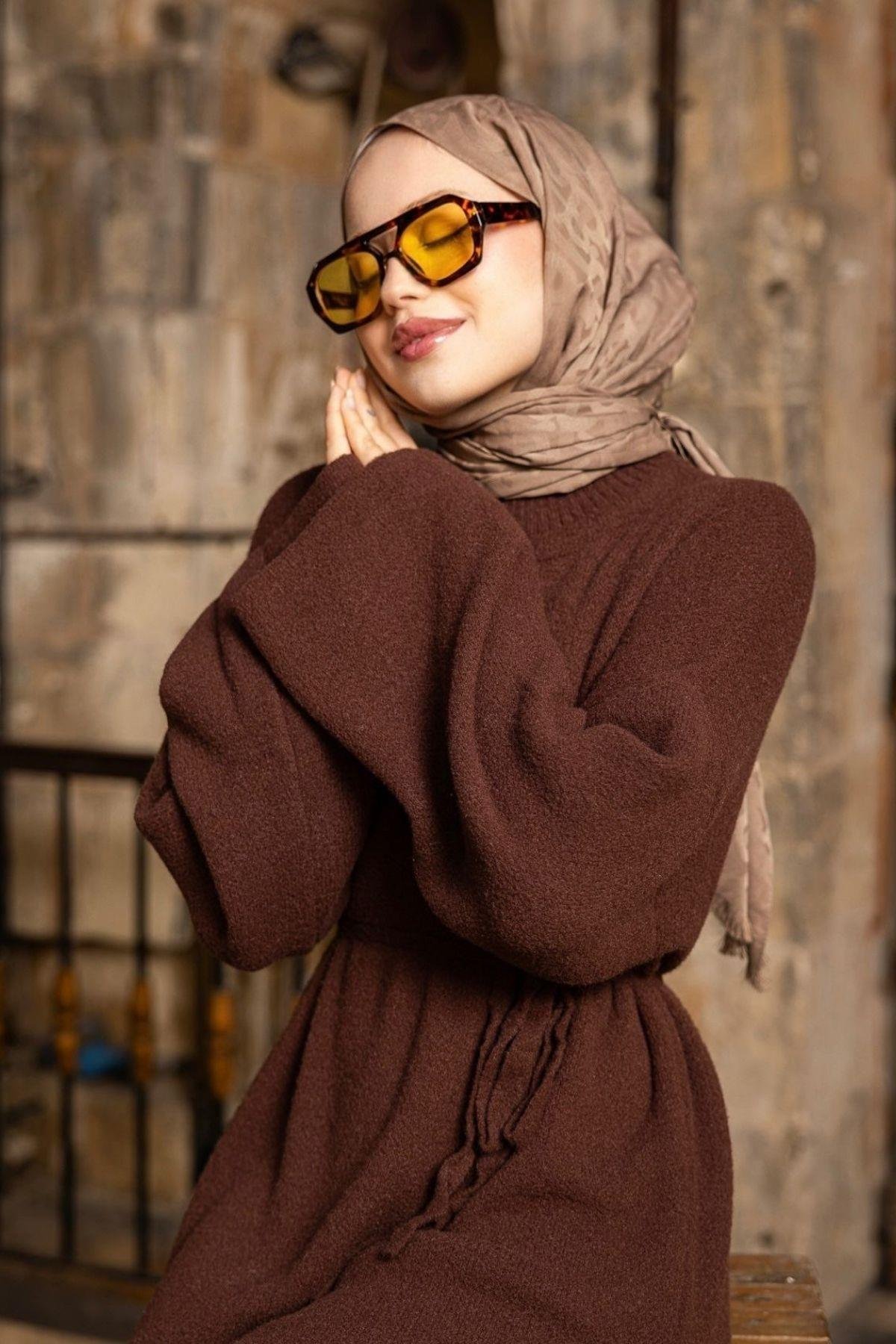 Pinterest Yumoş Elbise Acıkahve, Fiyatları Pinterest Yumoş Elbise Acıkahve - Haza Moda