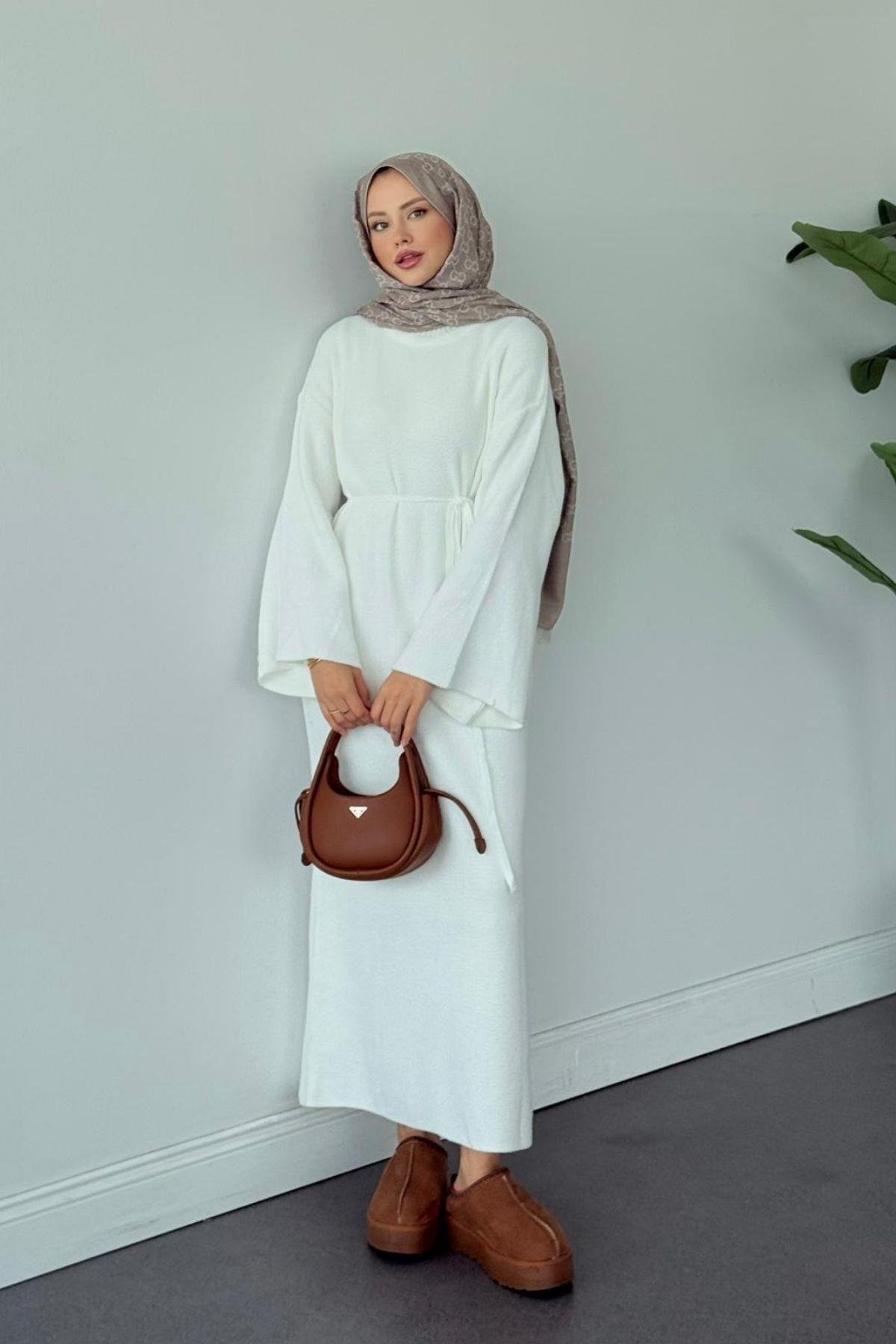 Pinterest Yumoş Elbise Beyaz, Fiyatları Pinterest Yumoş Elbise Beyaz- Haza Moda