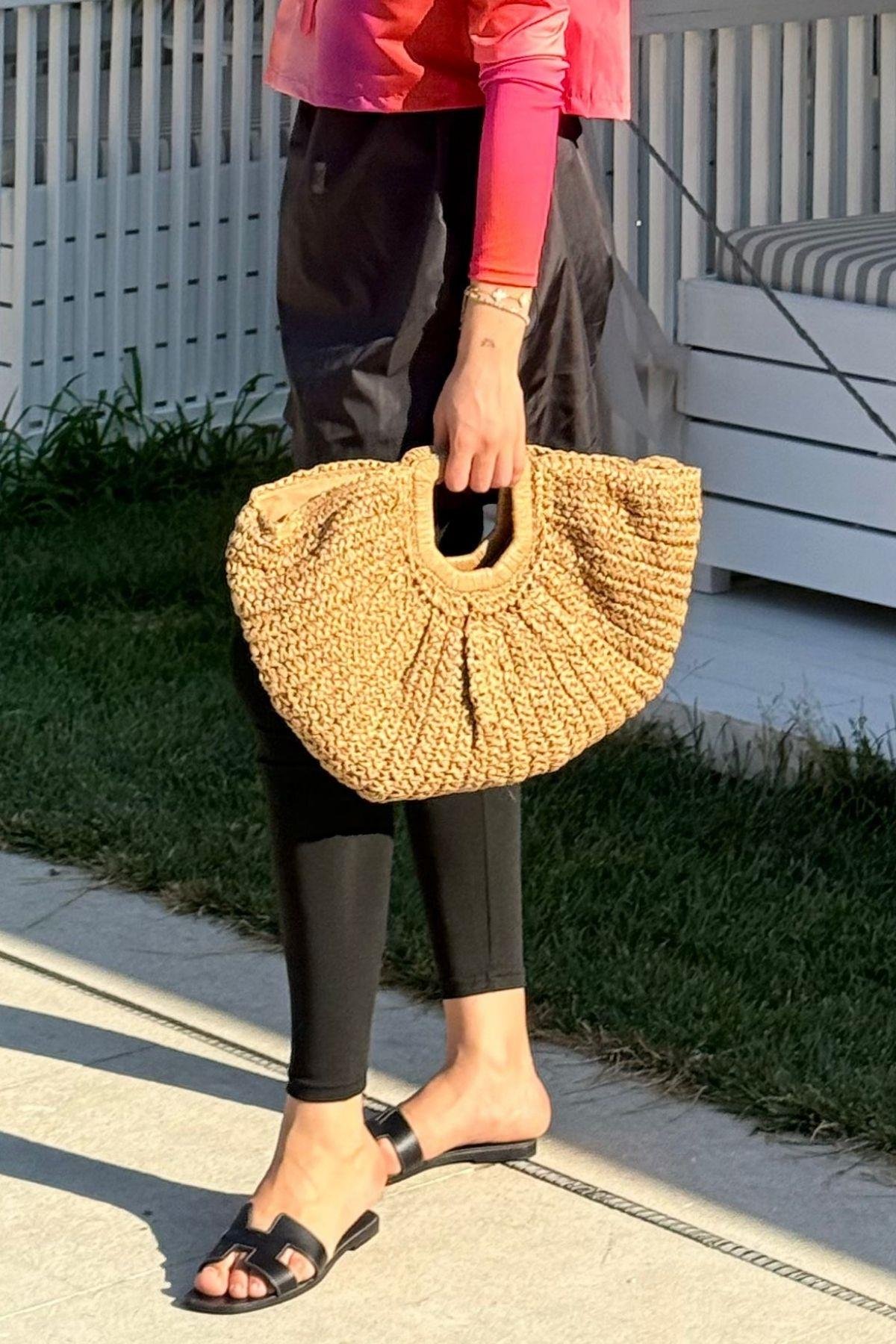 Plaj Çantası Camel, Fiyatları Plaj Çantası Camel- Haza Moda 