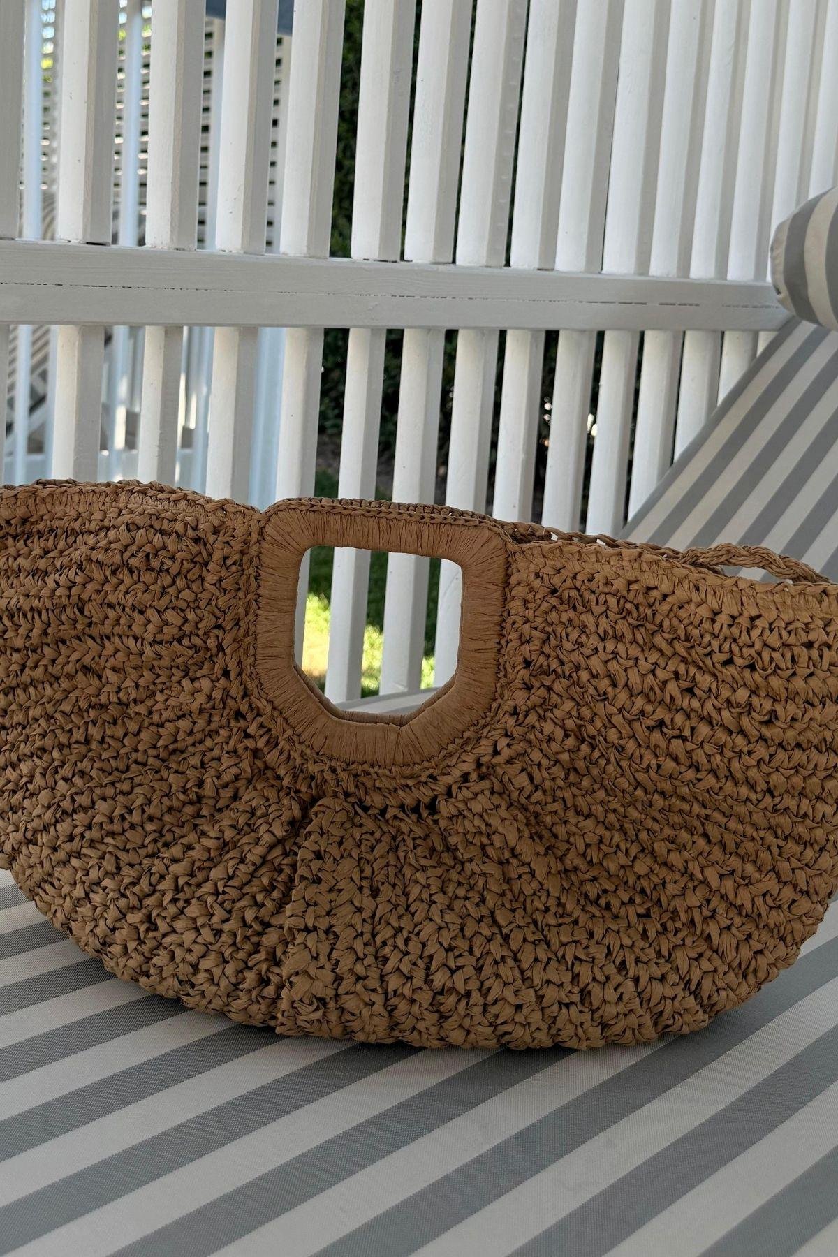 Plaj Çantası Camel, Fiyatları Plaj Çantası Camel- Haza Moda 