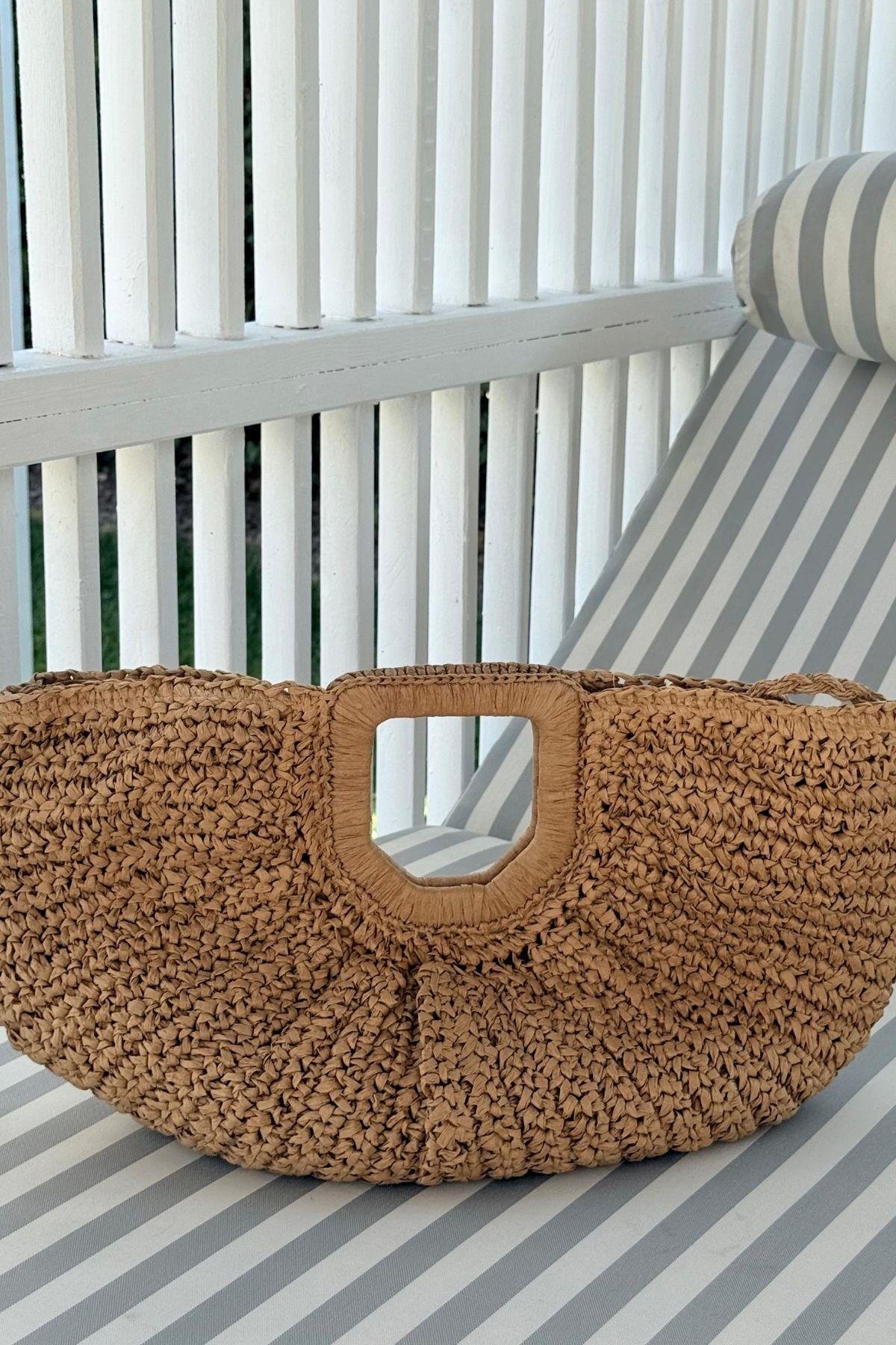 Plaj Çantası Camel, Fiyatları Plaj Çantası Camel- Haza Moda 