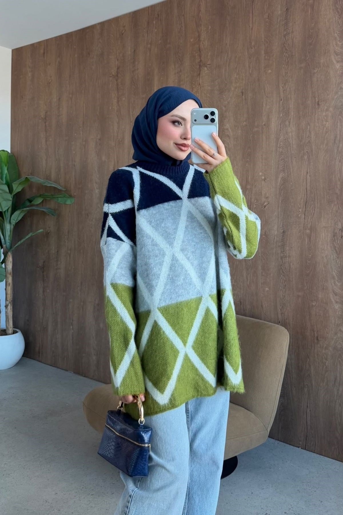 Pomes Kazak Yağyeşili, Fiyatları Pomes Kazak Yağyeşili – Haza Moda | Tesettür Giyim
