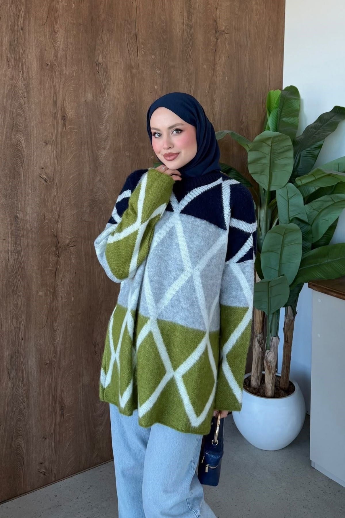 Pomes Kazak Yağyeşili, Fiyatları Pomes Kazak Yağyeşili – Haza Moda | Tesettür Giyim
