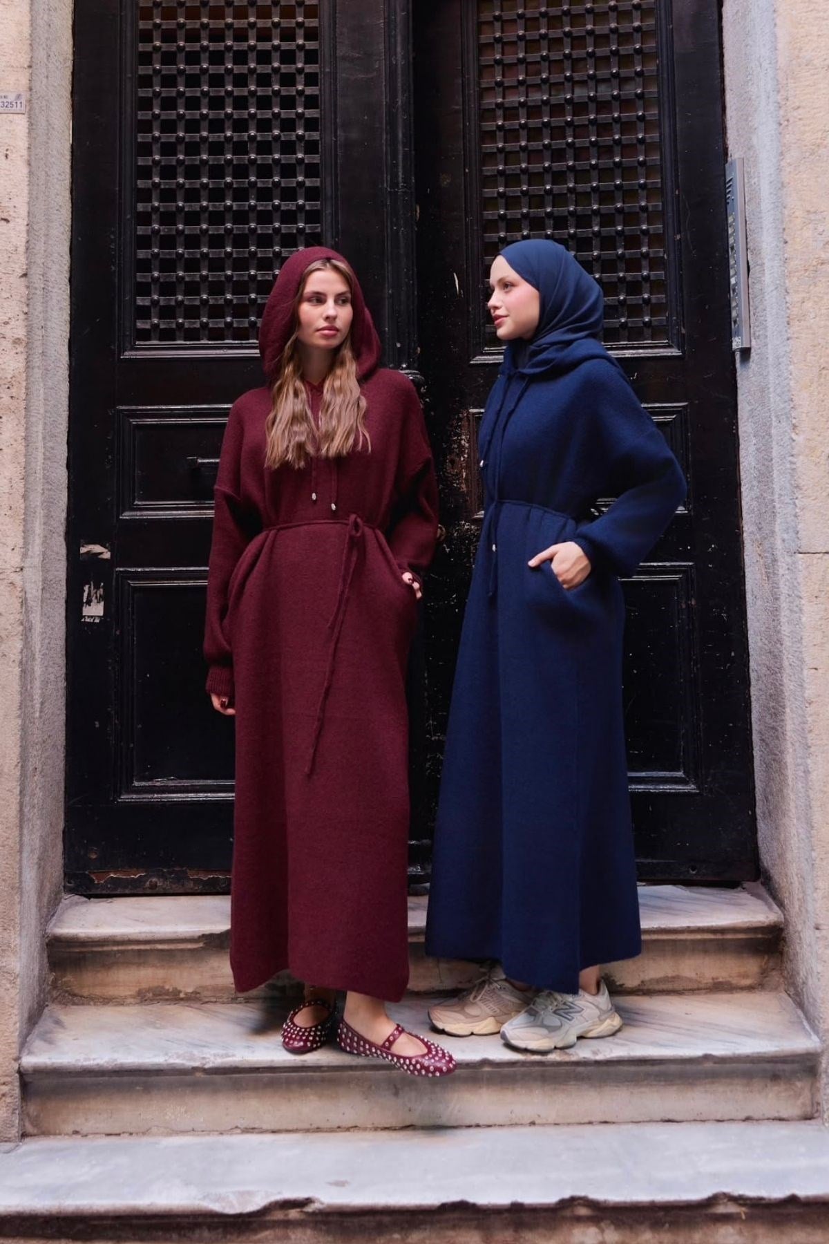 Premium Kapşonlu Sweat Elbise Bordo , Fiyatları 