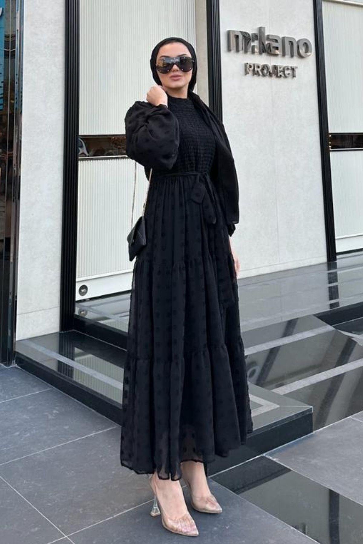 Puantiyeli Elbise Siyah, Fiyatları 0