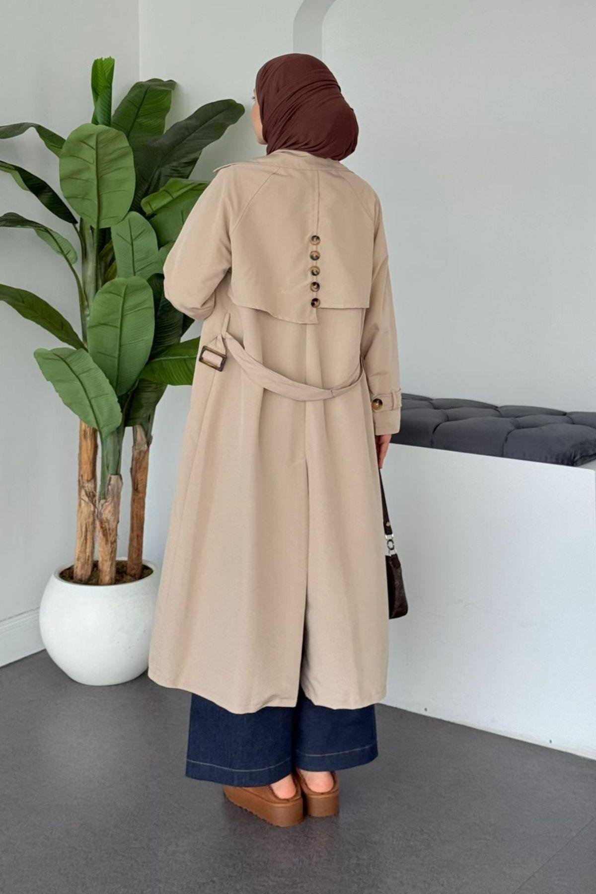 Quup Düğmeli Trenç Bej, Fiyatları 