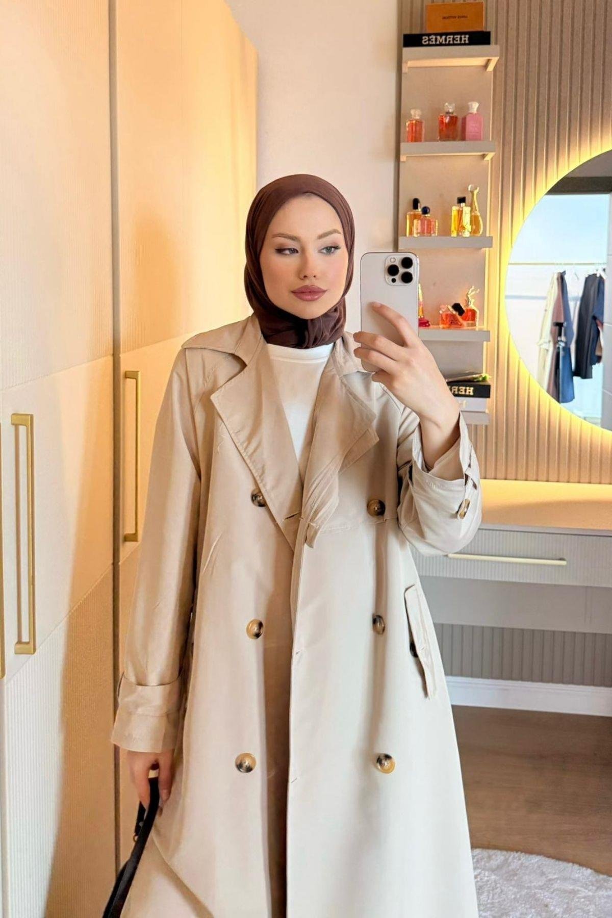 Quup Düğmeli Trenç Bej, Fiyatları 