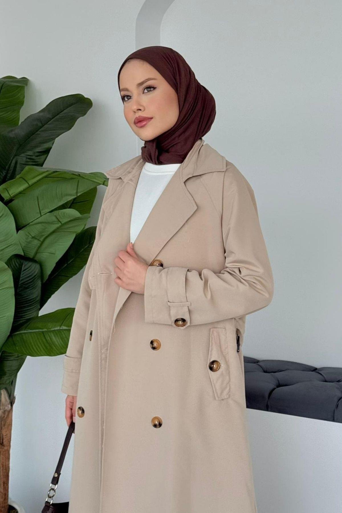 Quup Düğmeli Trenç Bej, Fiyatları 