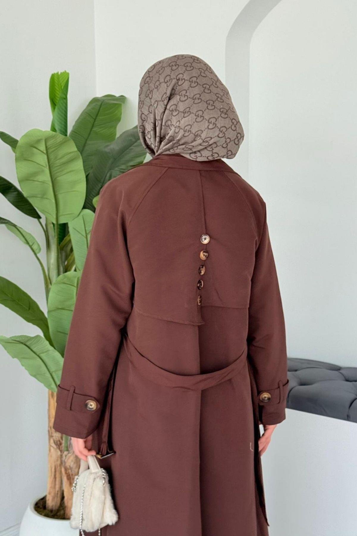 Quup Düğmeli Trenç Kahve, Fiyatları 