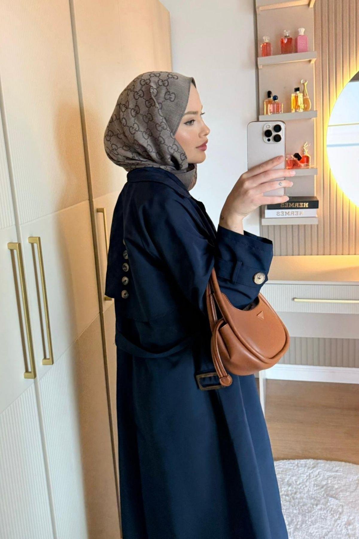 Quup Düğmeli Trenç Lacivert, Fiyatları 