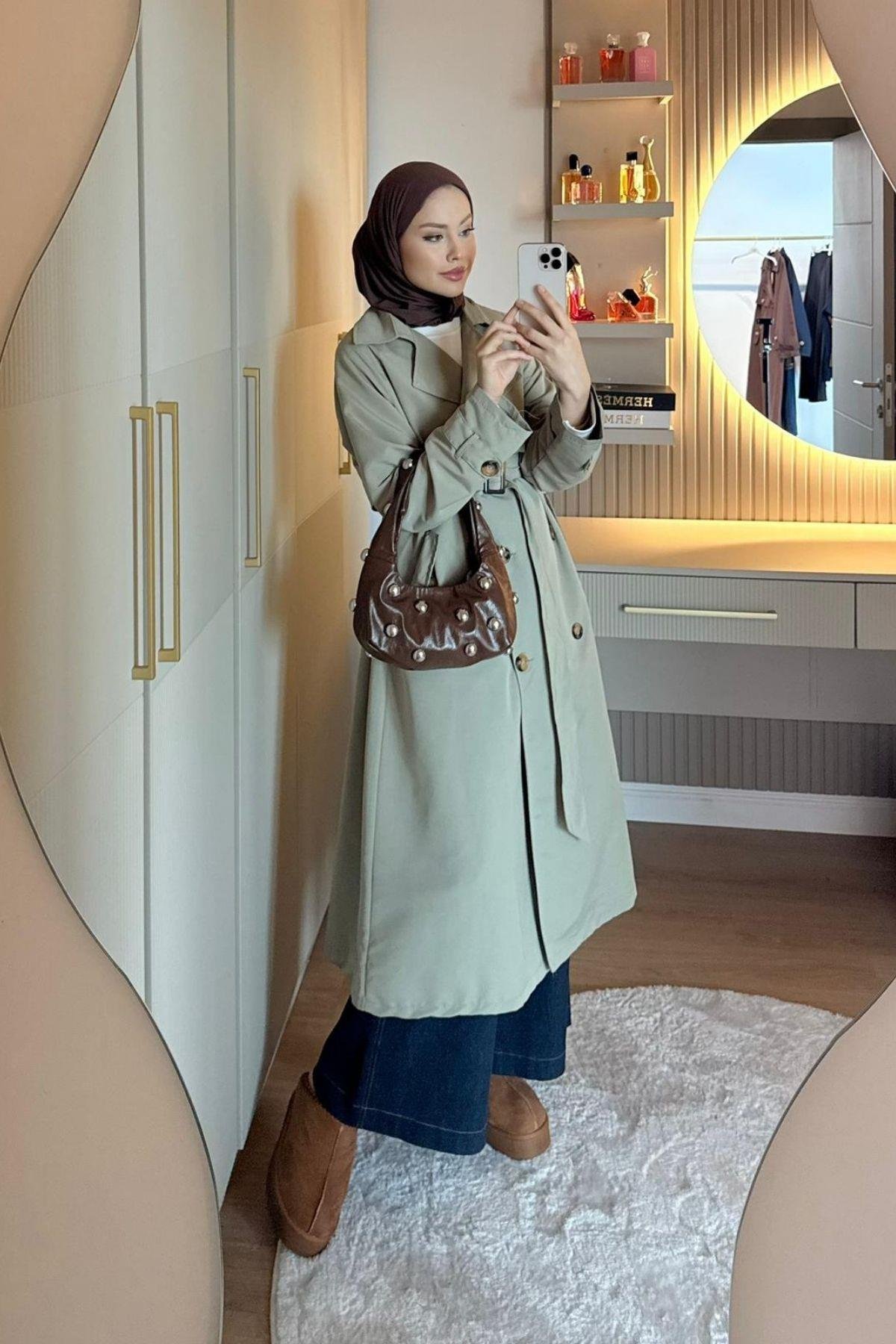 Quup Düğmeli Trenç Mint, Fiyatları 