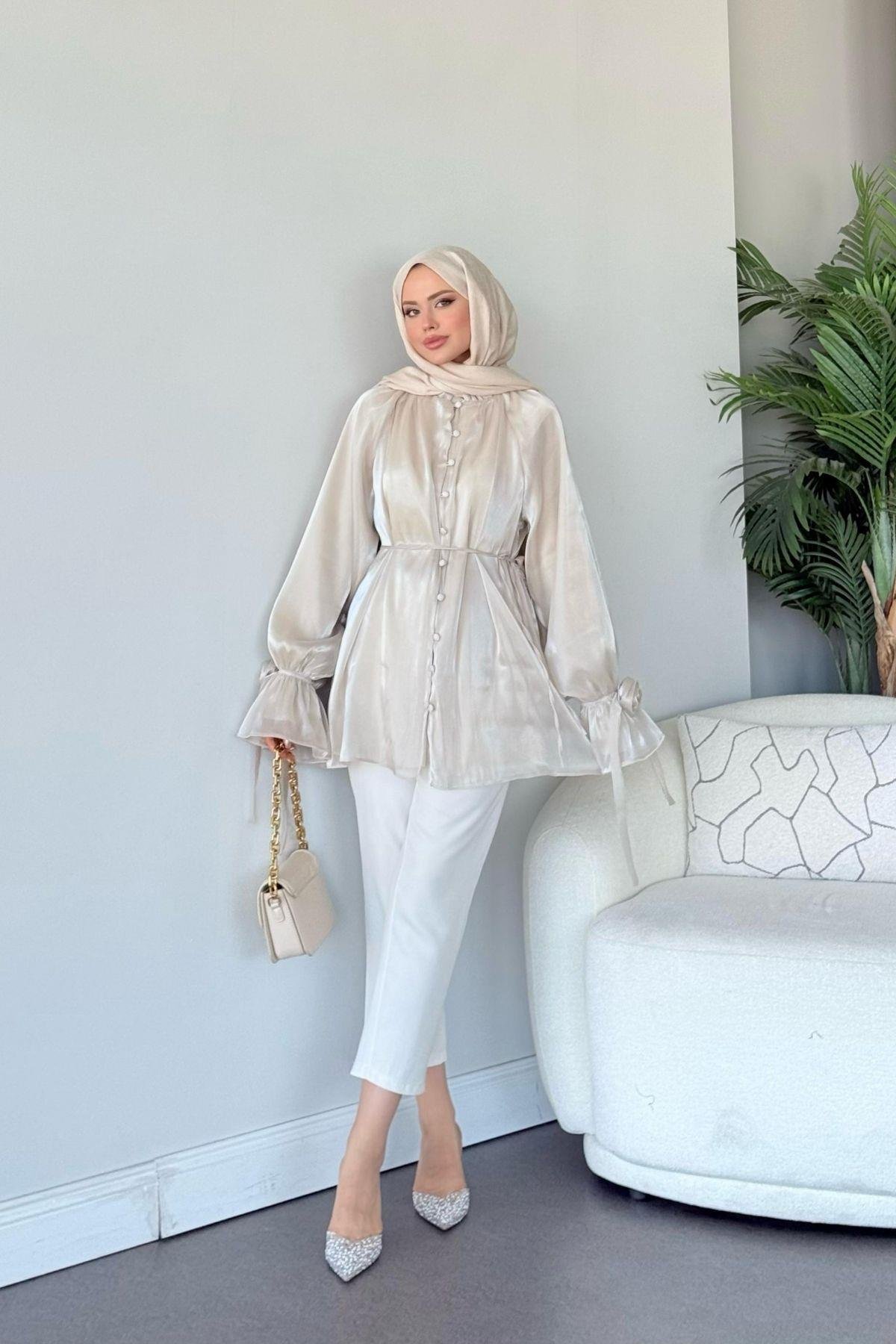 Reian Organze Kap Bej, Fiyatları Reian Organze Kap Bej- Haza Moda 