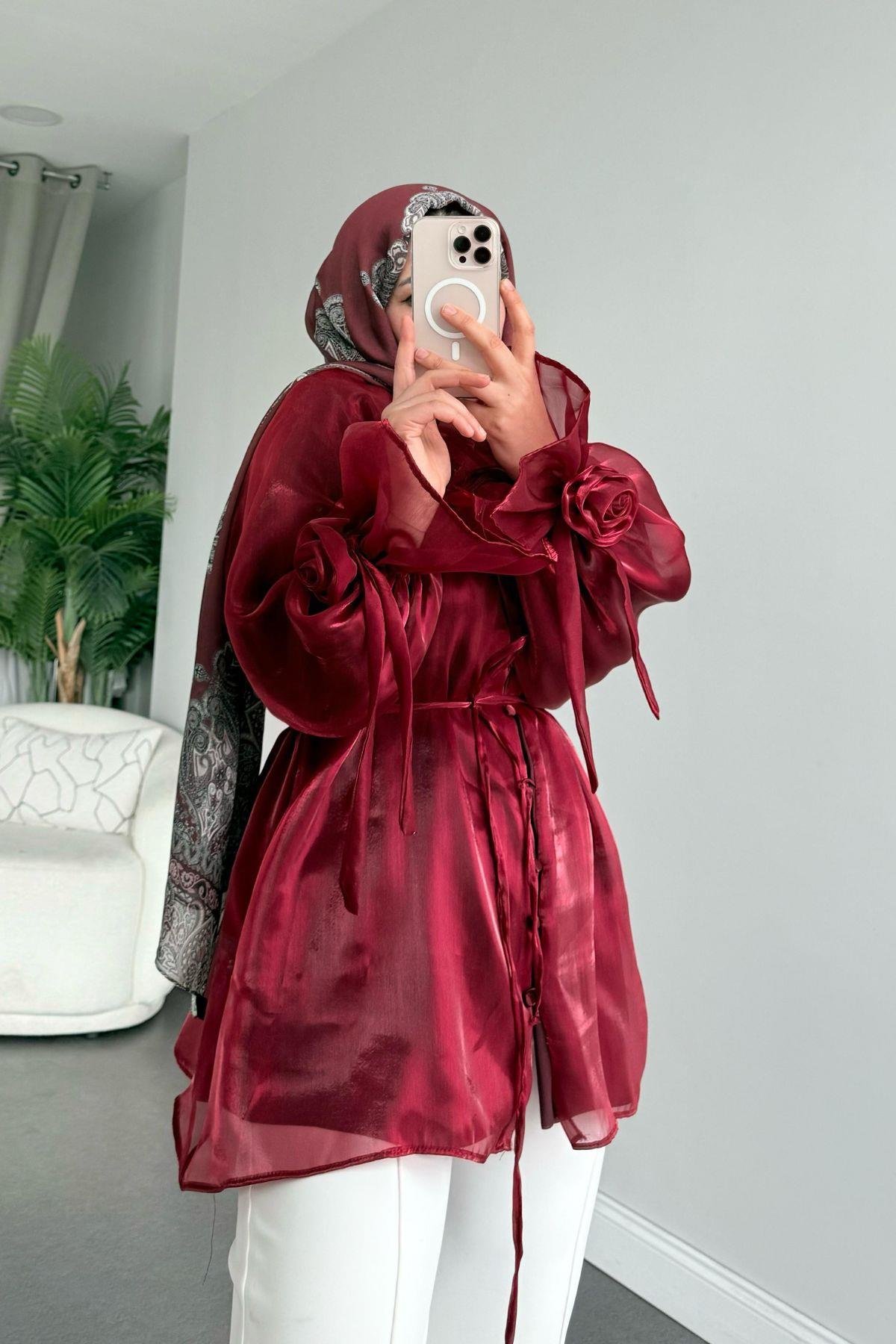 Reian Organze Kap Bordo, Fiyatları Reian Organze Kap Bordo- Haza Moda 