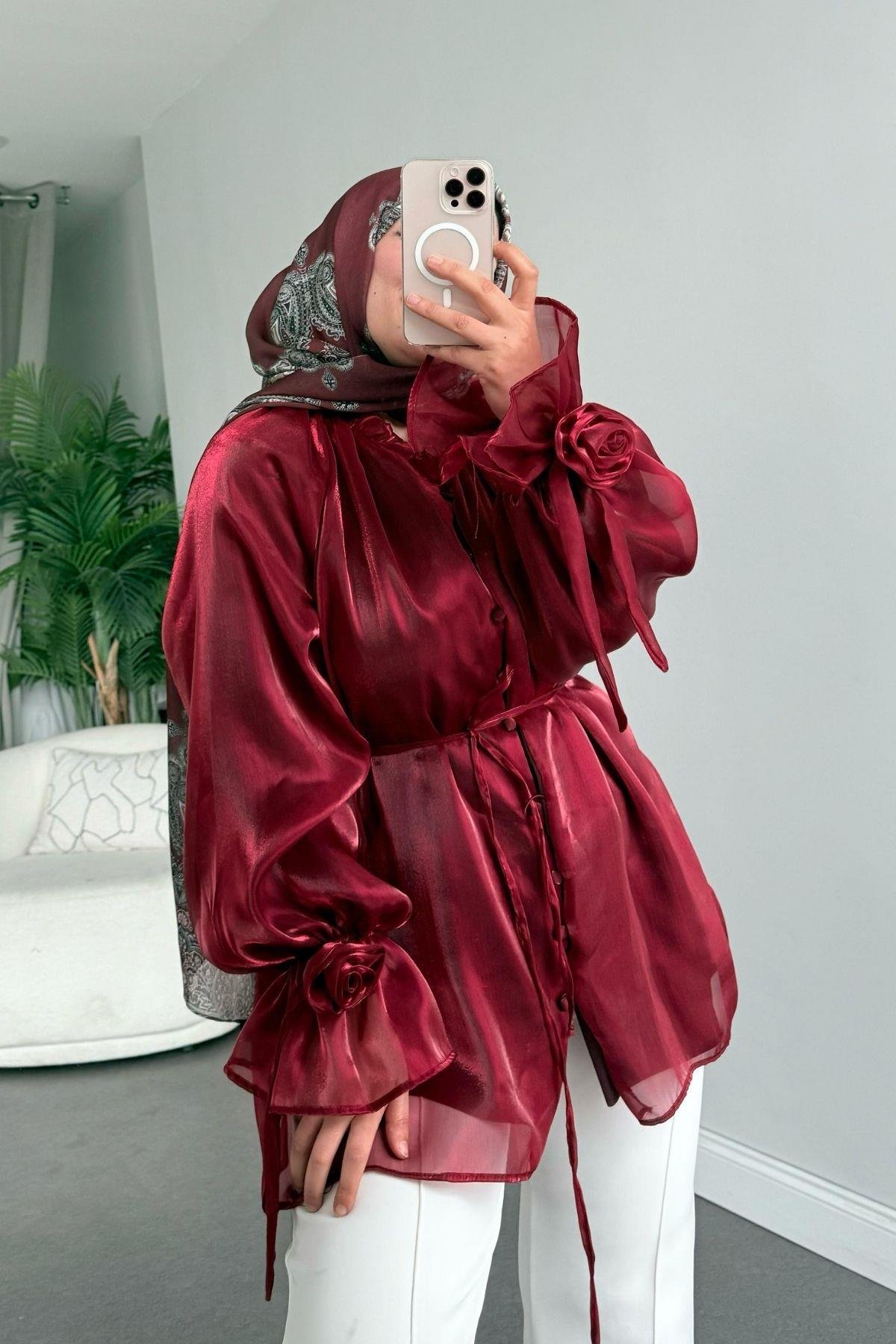 Reian Organze Kap Bordo, Fiyatları Reian Organze Kap Bordo- Haza Moda 