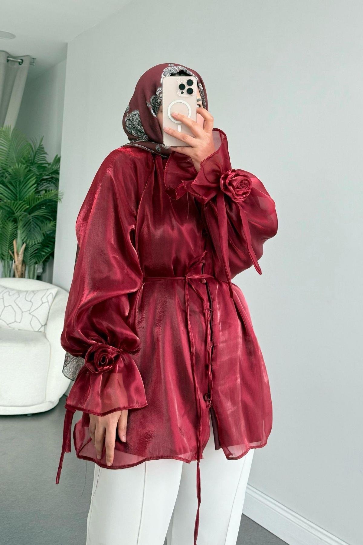 Reian Organze Kap Bordo, Fiyatları Reian Organze Kap Bordo- Haza Moda 