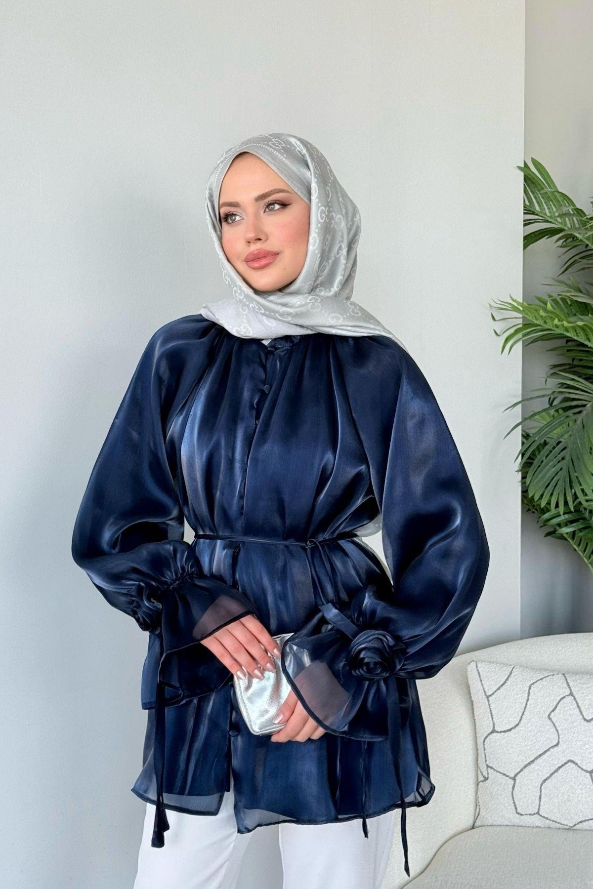 Reian Organze Kap Lacivert, Fiyatları Reian Organze Kap Lacivert - Haza Moda 