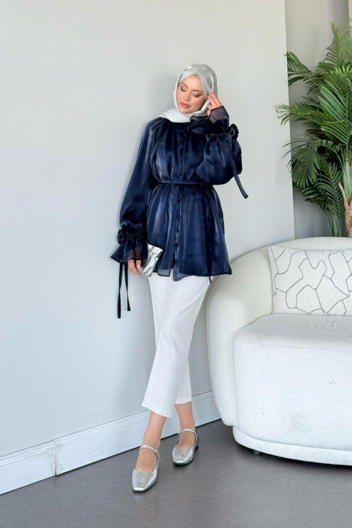 Reian Organze Kap Lacivert, Fiyatları Reian Organze Kap Lacivert - Haza Moda 