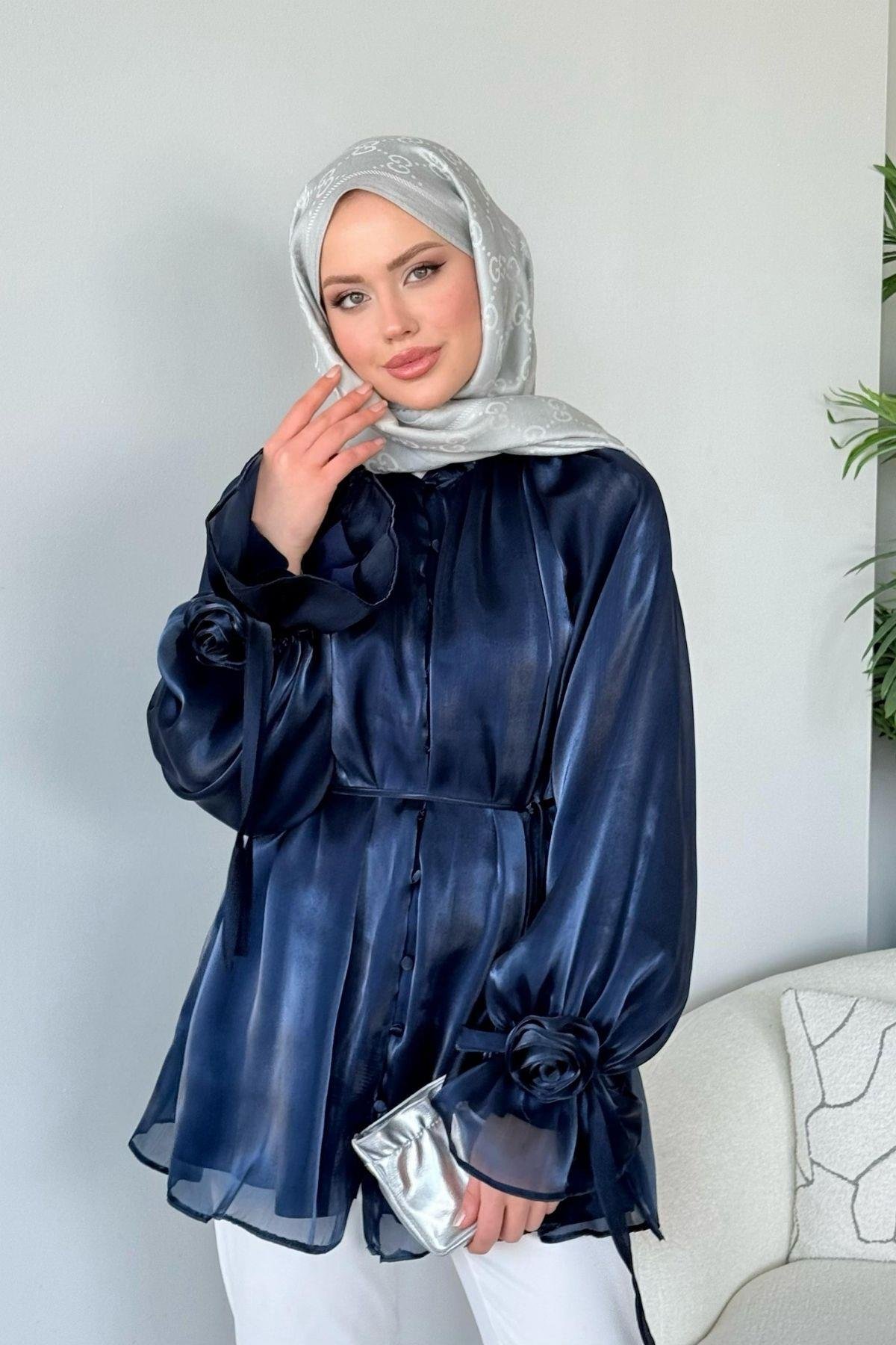 Reian Organze Kap Lacivert, Fiyatları Reian Organze Kap Lacivert - Haza Moda 