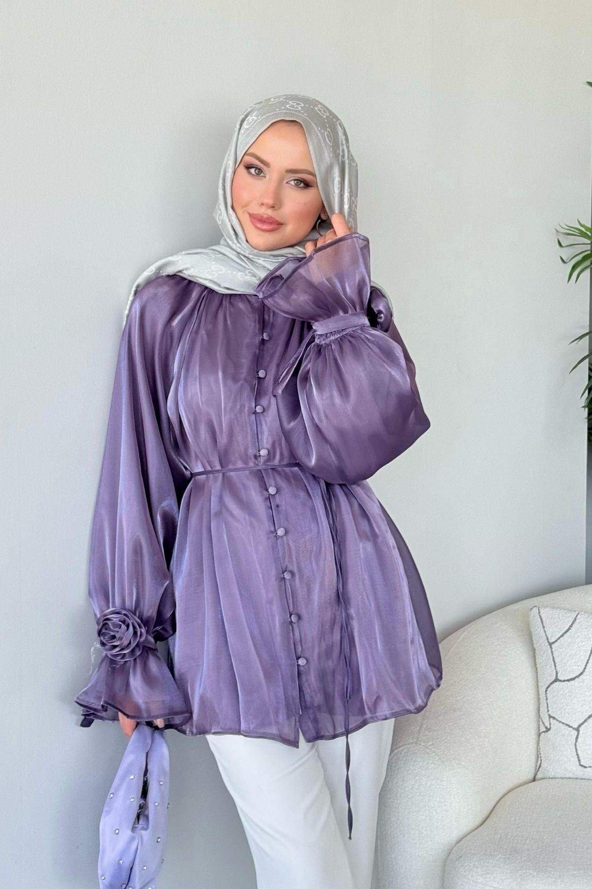 Reian Organze Kap Lila, Fiyatları Reian Organze Kap Lila- Haza Moda 