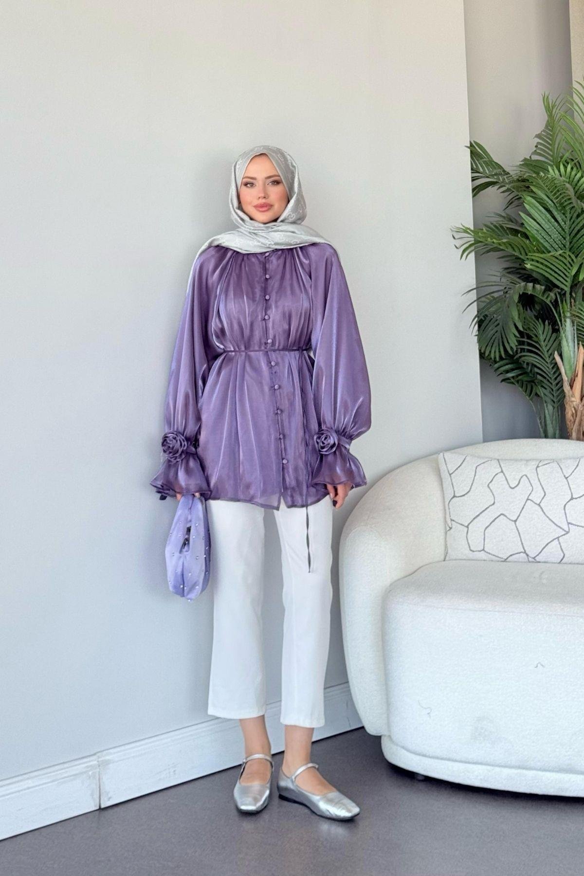 Reian Organze Kap Lila, Fiyatları Reian Organze Kap Lila- Haza Moda 