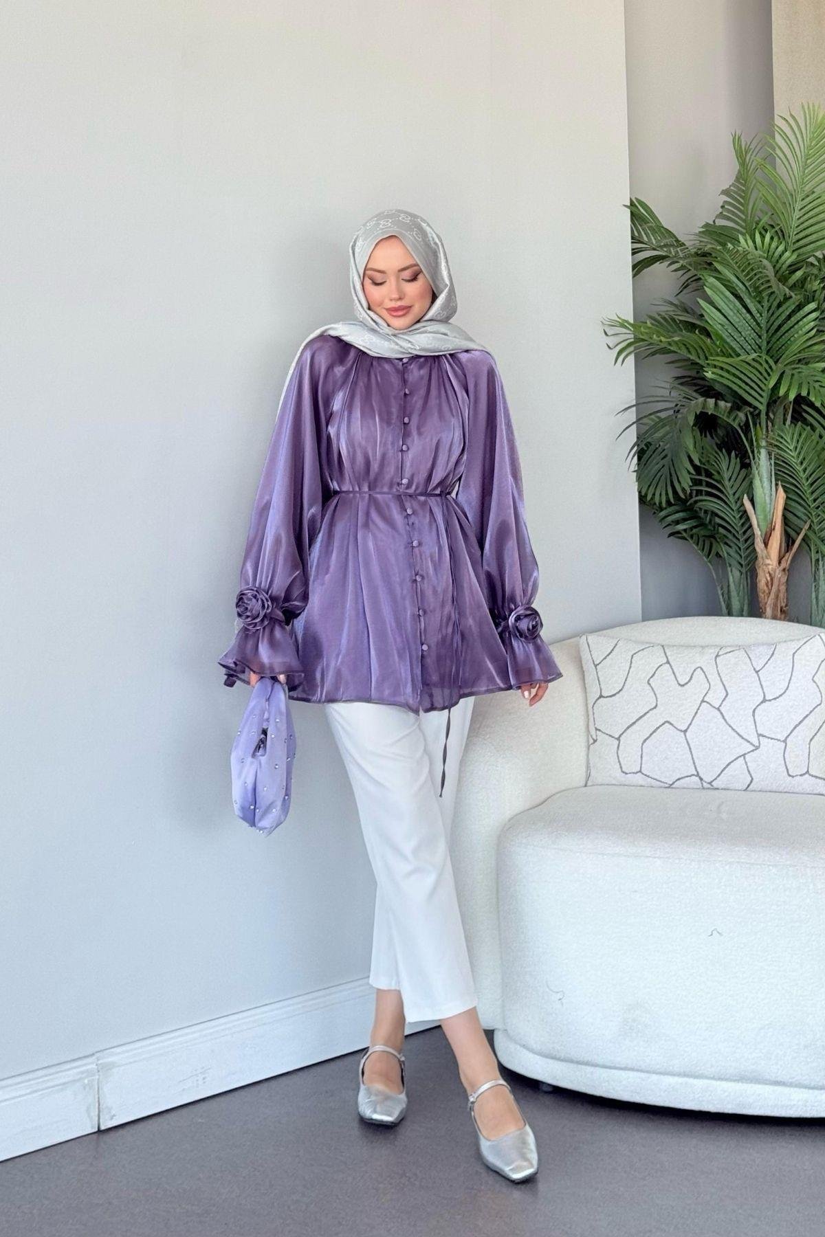 Reian Organze Kap Lila, Fiyatları Reian Organze Kap Lila- Haza Moda 