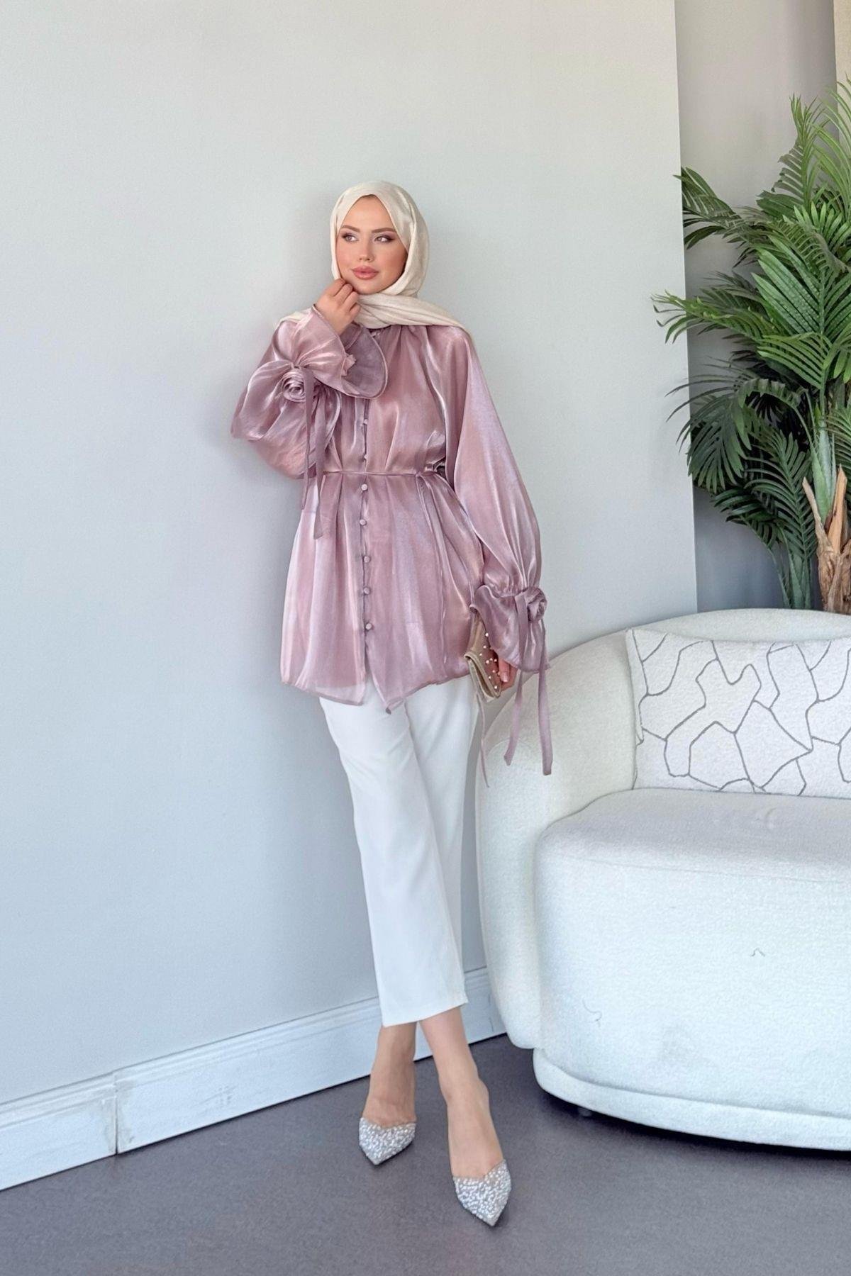 Reian Organze Kap Pudra, Fiyatları Reian Organze Kap Lila- Haza Moda 