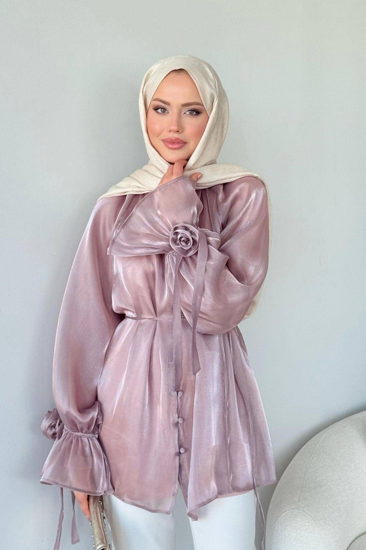 Reian Organze Kap Pudra, Fiyatları Reian Organze Kap Lila- Haza Moda 