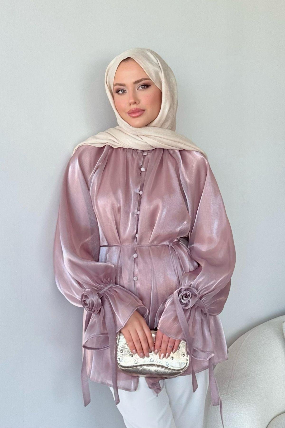 Reian Organze Kap Pudra, Fiyatları Reian Organze Kap Lila- Haza Moda 