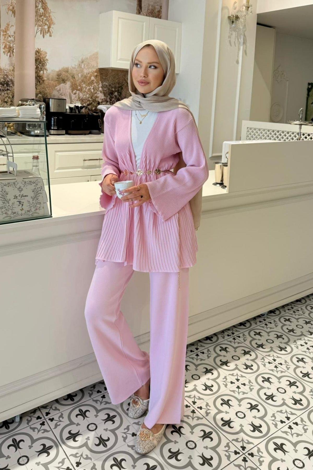 Rio Merserize Pantolonu Takım Pembe, Fiyatları Rio Merserize Pantolonu Takım Pembe- Haza Moda 