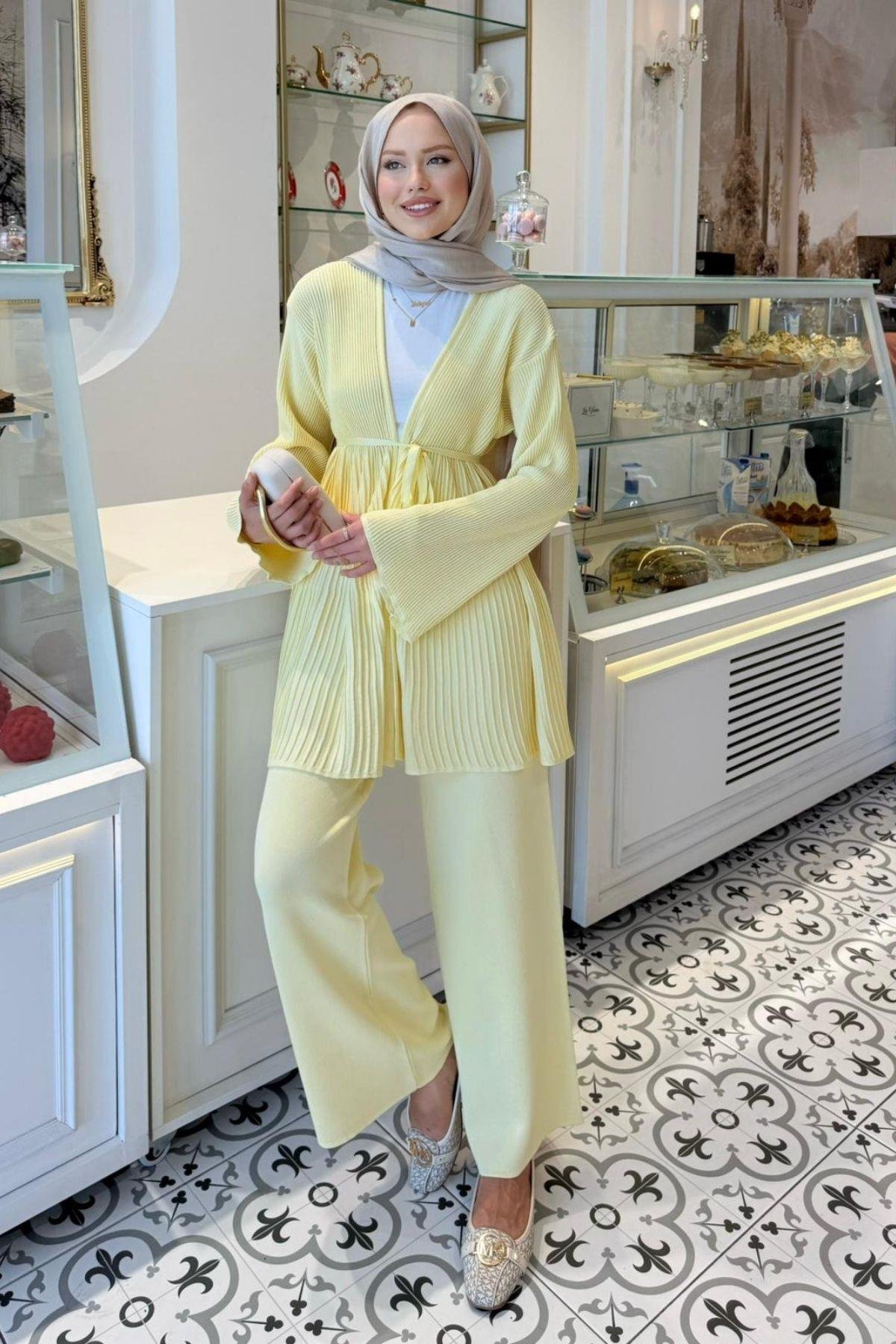 Rio Merserize Pantolonu Takım Sarı, Fiyatları Rio Merserize Pantolonu Takım Sarı- Haza Moda 