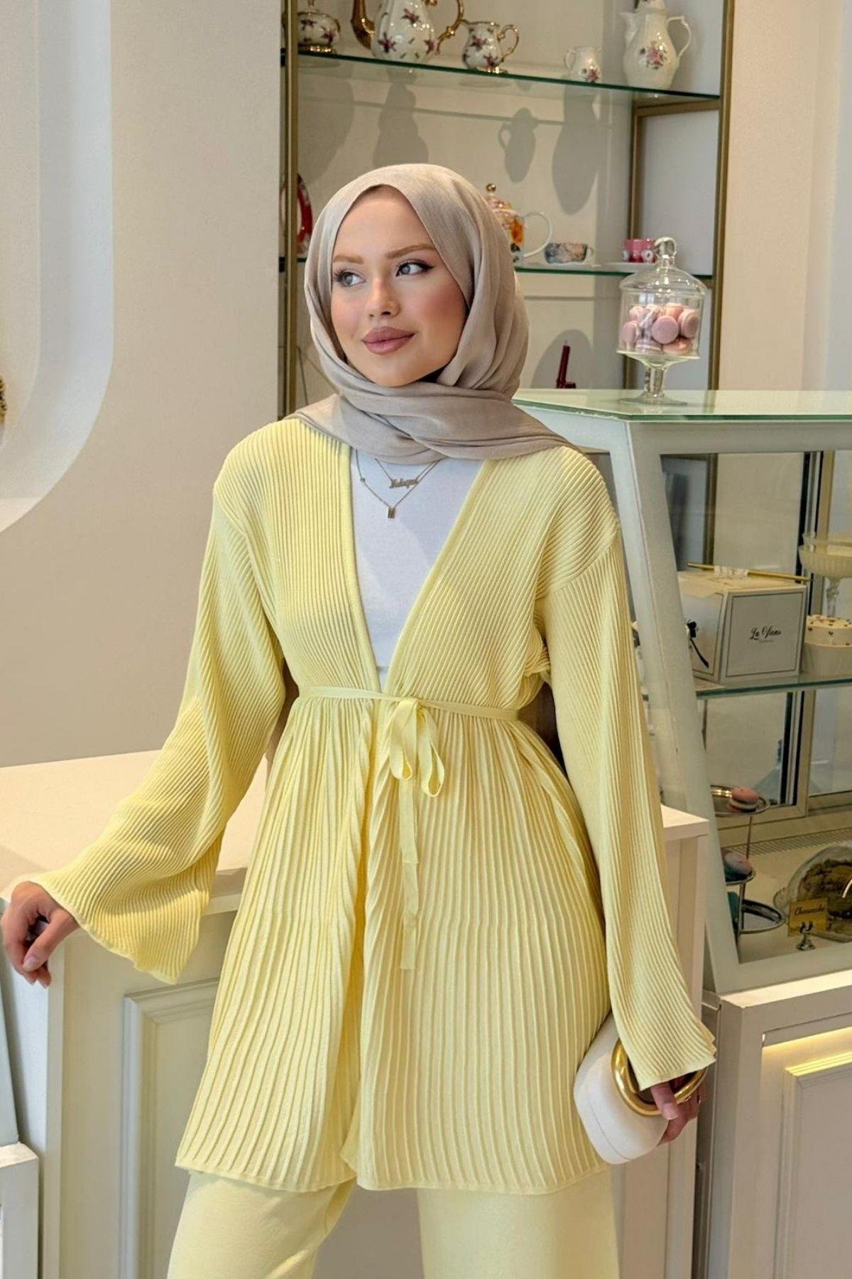 Rio Merserize Pantolonu Takım Sarı, Fiyatları Rio Merserize Pantolonu Takım Sarı- Haza Moda 