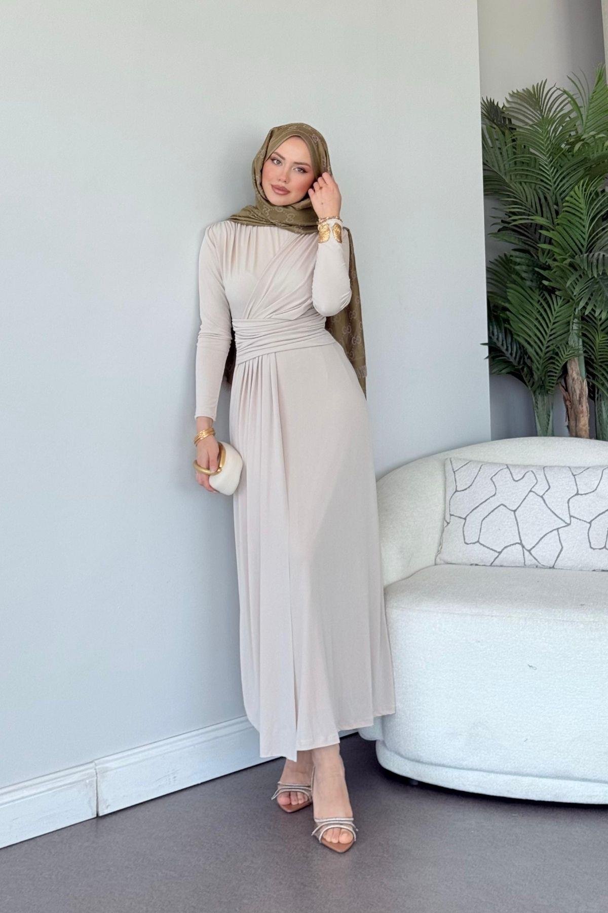 Rixsos Sandy Elbise Bej, Fiyatları Rixsos Sandy Elbise Bej - Haza Moda