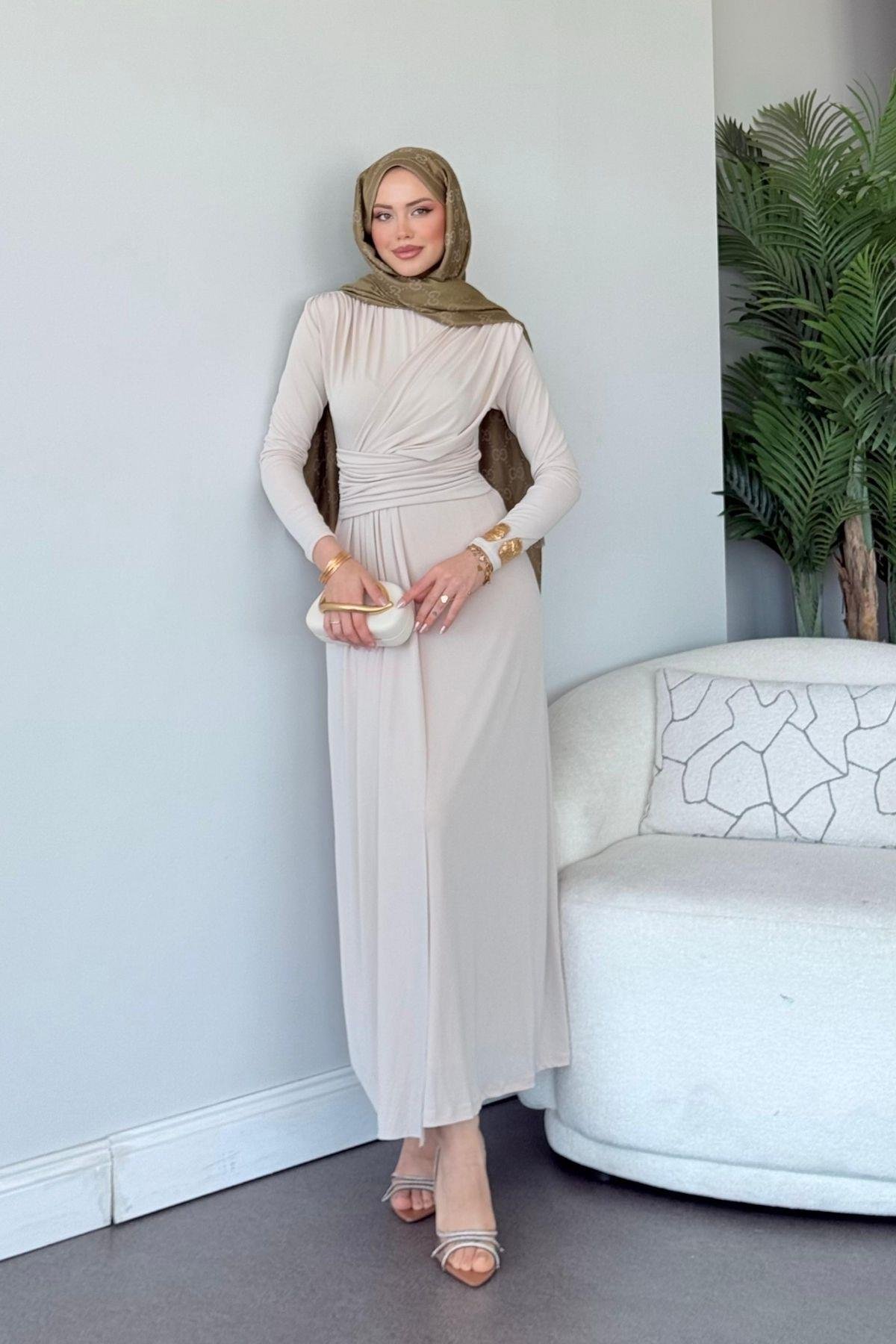 Rixsos Sandy Elbise Bej, Fiyatları Rixsos Sandy Elbise Bej - Haza Moda