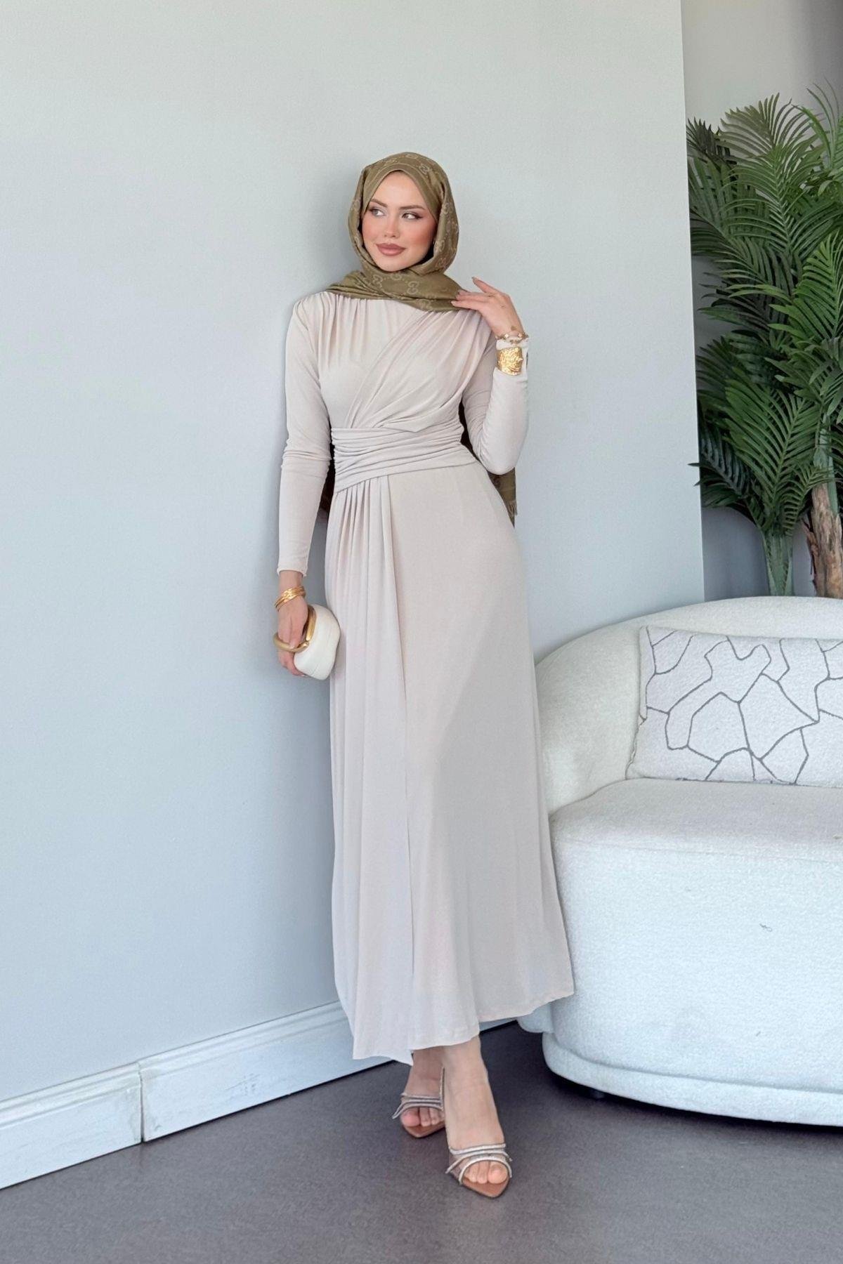 Rixsos Sandy Elbise Bej, Fiyatları Rixsos Sandy Elbise Bej - Haza Moda