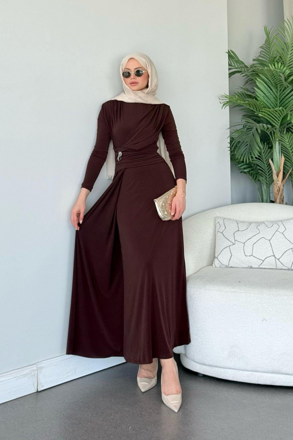 Rixsos Sandy Elbise Kahverengi, Fiyatları Rixsos Sandy Elbise Kahve- Haza Moda 
